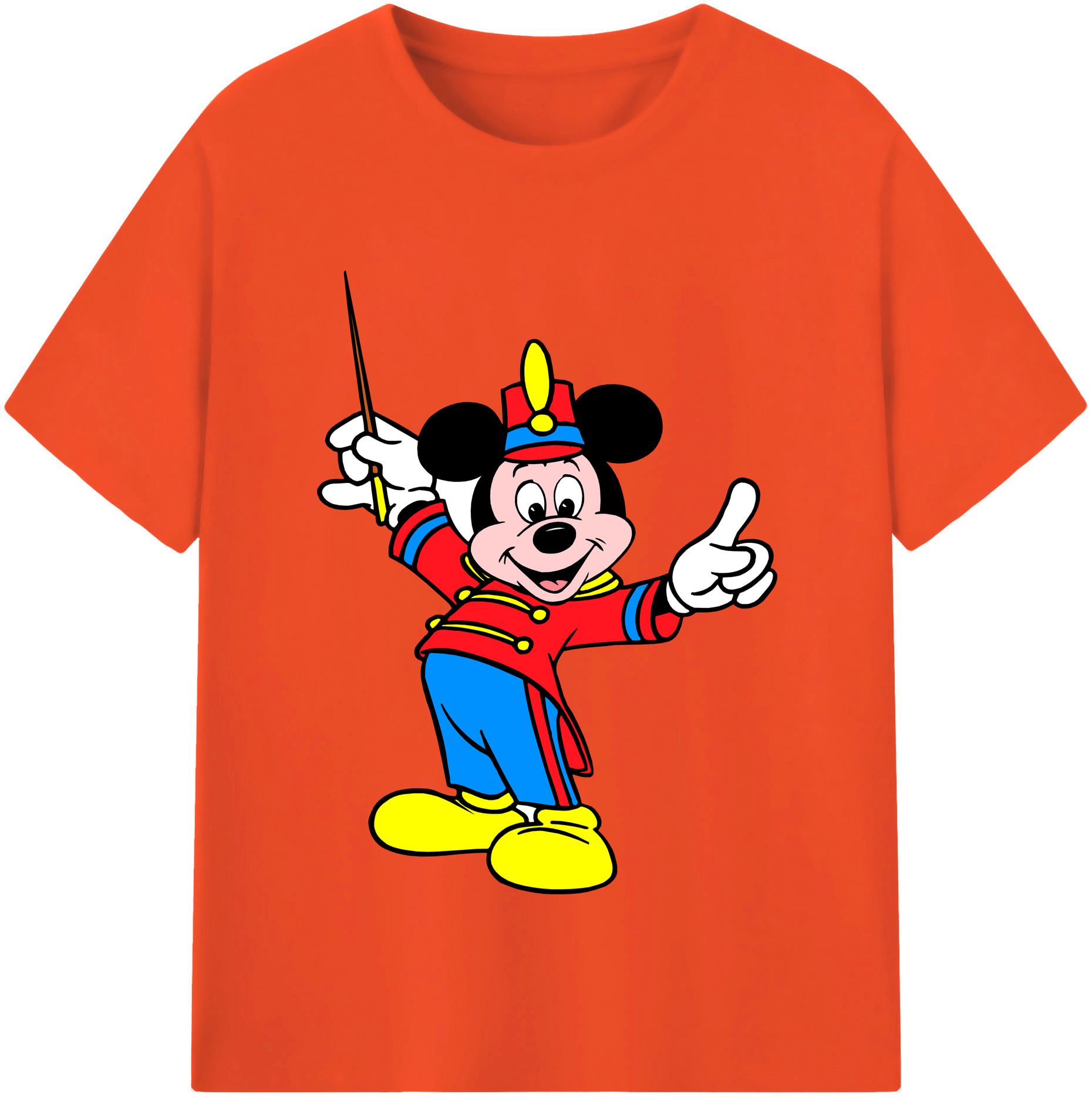 （画像用） ミッキーマウス Mickey Mouse 綿100％半袖Tシャツ（フロントプリント）
