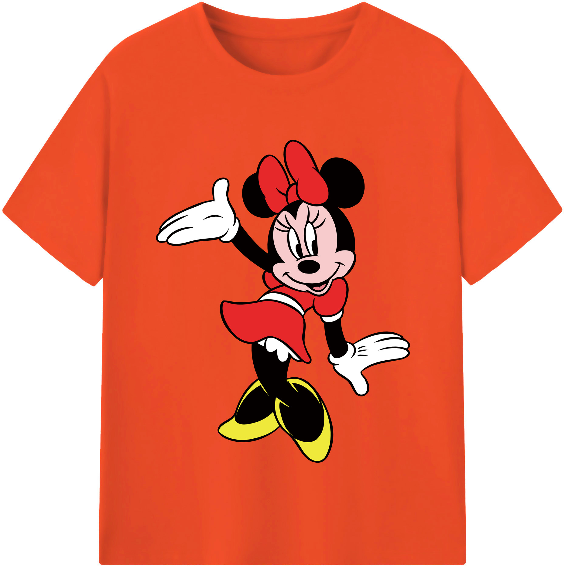 （画像用） ミッキーマウス Mickey Mouse 綿100％半袖Tシャツ（フロントプリント）