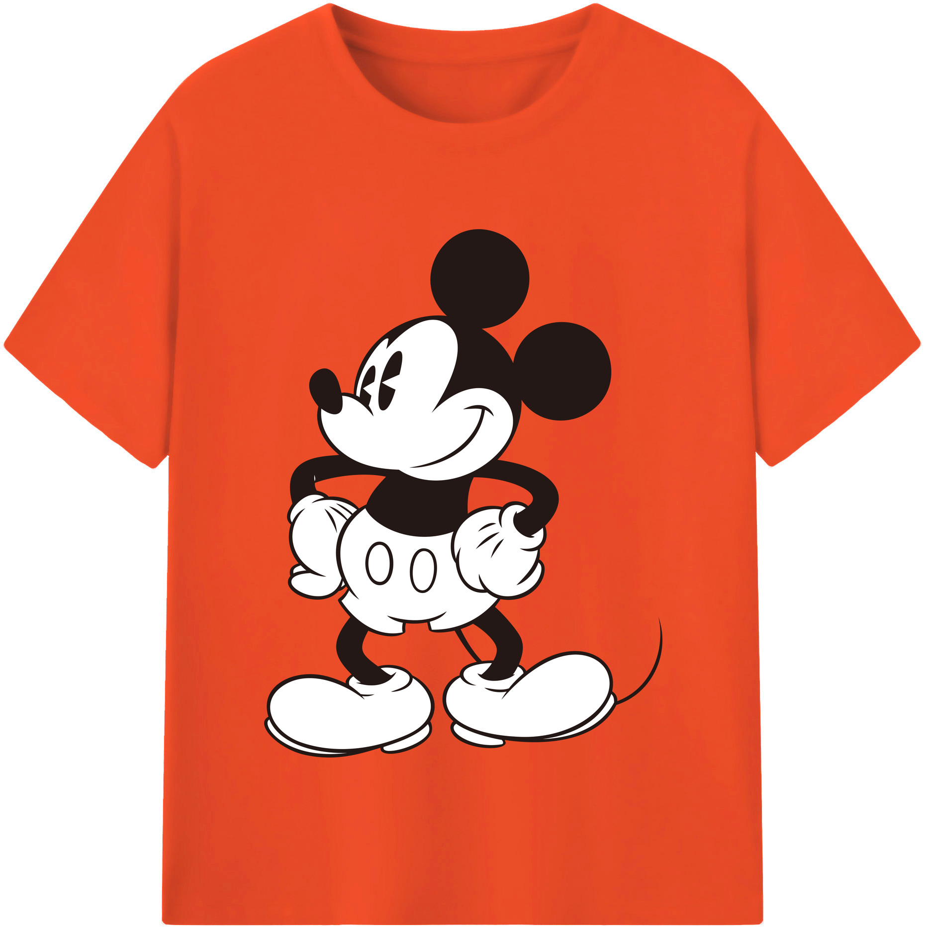 （画像用） ミッキーマウス Mickey Mouse 綿100％半袖Tシャツ（フロントプリント）