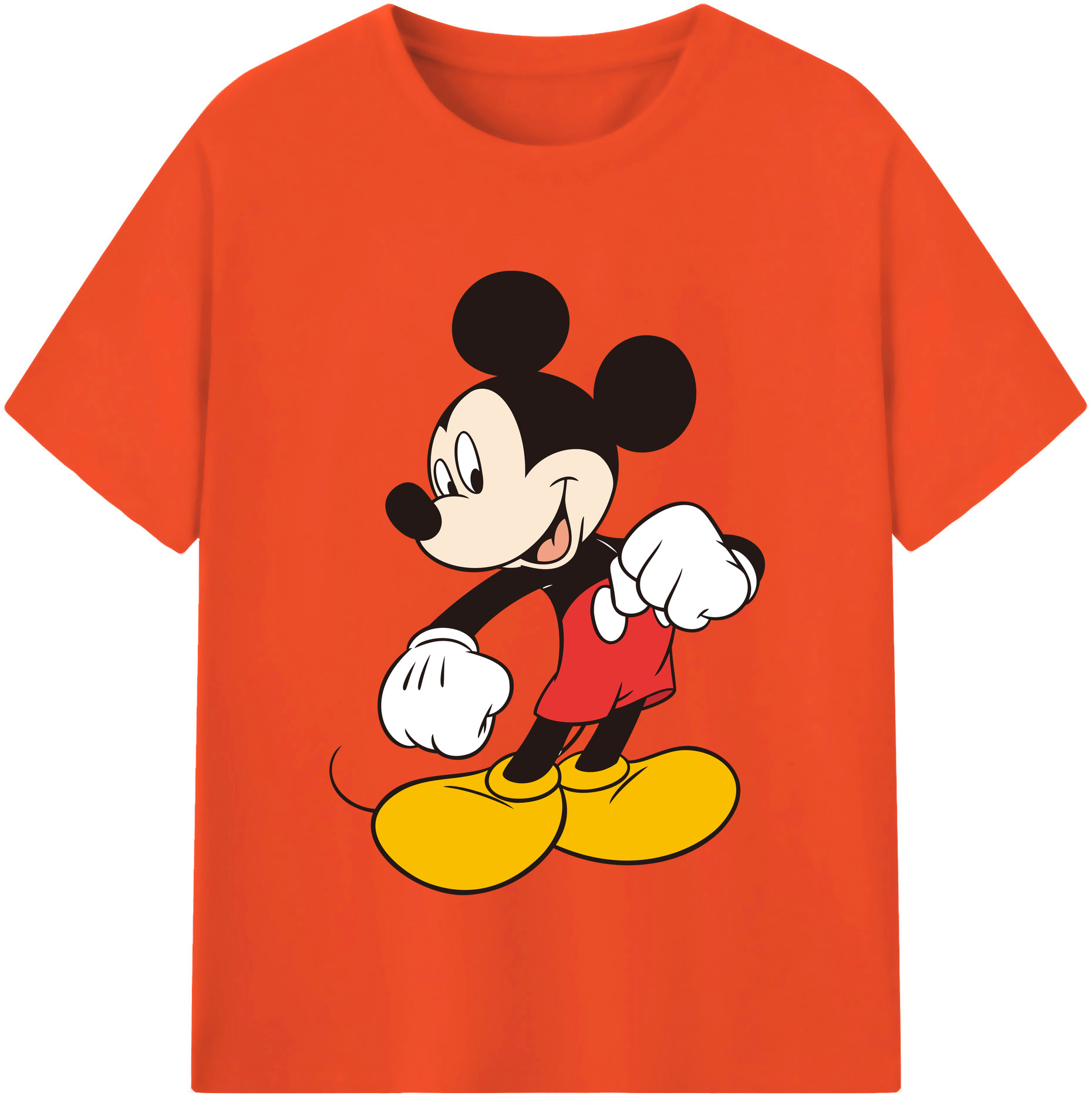 （画像用） ミッキーマウス Mickey Mouse 綿100％半袖Tシャツ（フロントプリント）