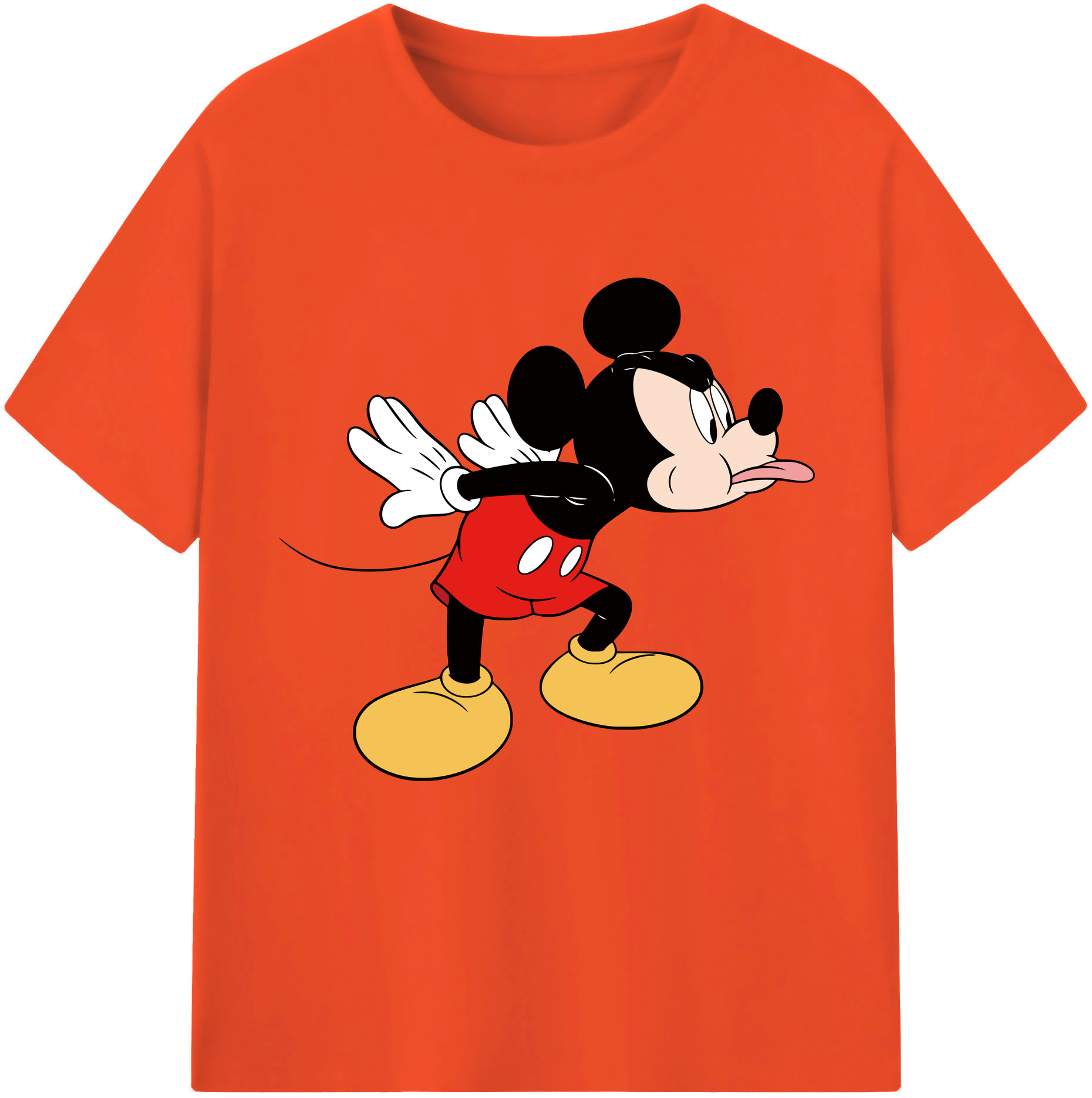 （画像用） ミッキーマウス Mickey Mouse 綿100％半袖Tシャツ（フロントプリント）