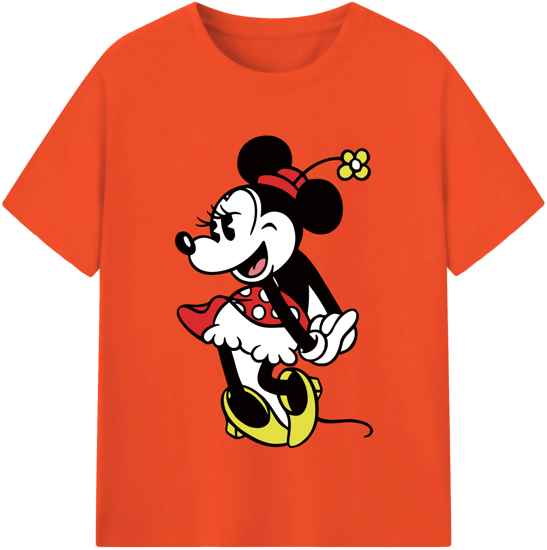 （画像用） ミッキーマウス Mickey Mouse 綿100％半袖Tシャツ（フロントプリント）