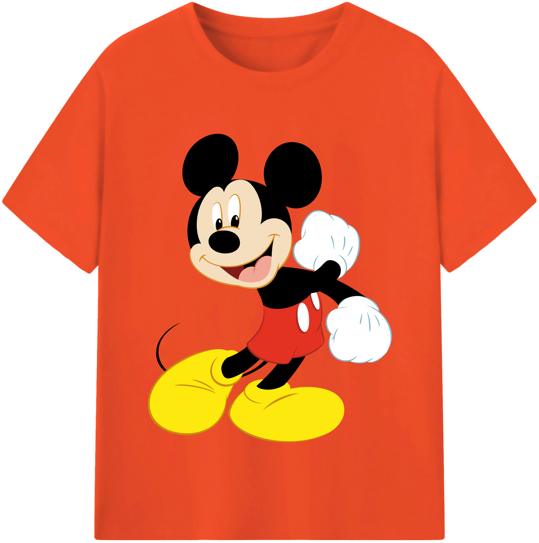 （画像用） ミッキーマウス Mickey Mouse 綿100％半袖Tシャツ（フロントプリント）