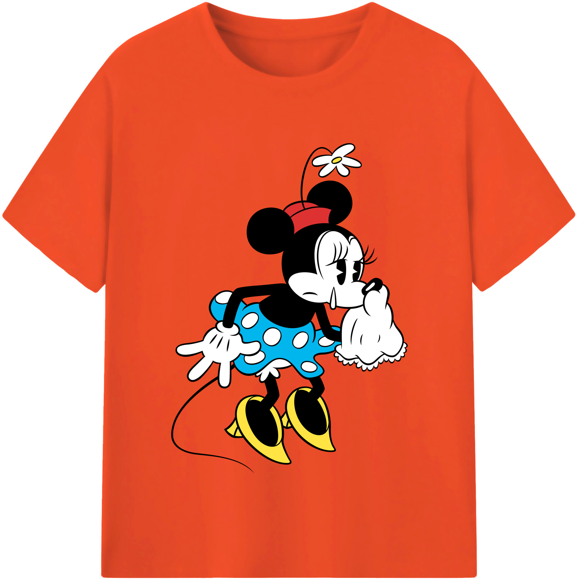 （画像用） ミッキーマウス Mickey Mouse 綿100％半袖Tシャツ（フロントプリント）