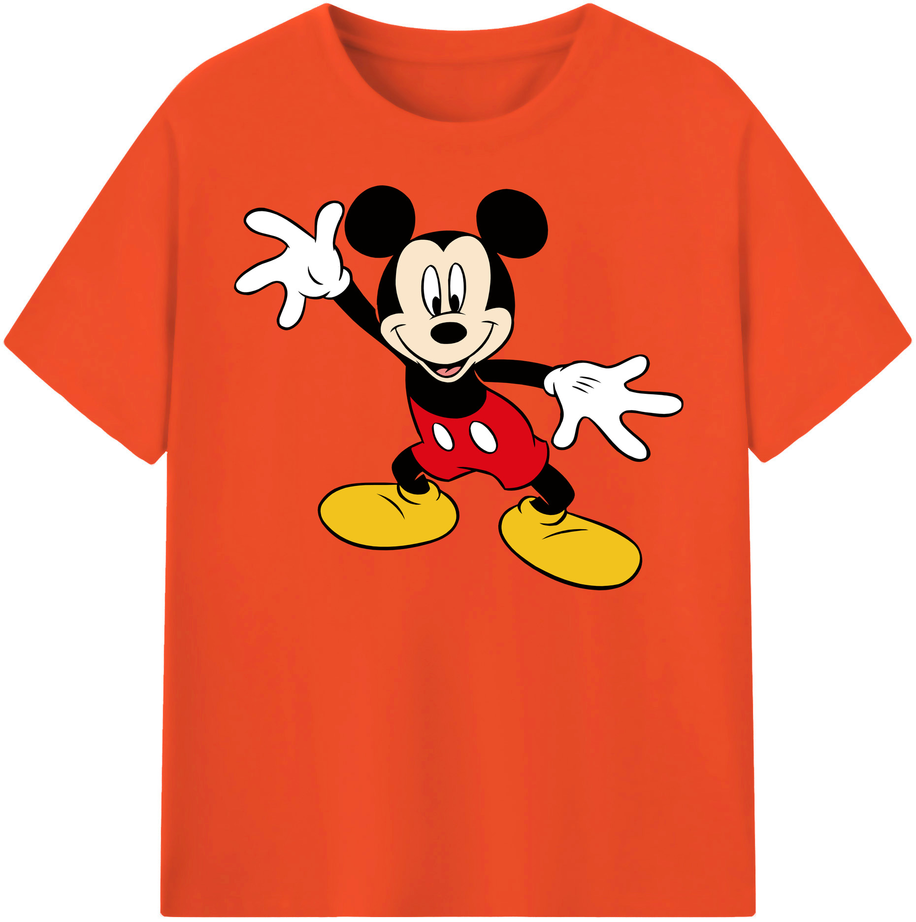 （画像用） ミッキーマウス Mickey Mouse 綿100％半袖Tシャツ（フロントプリント）