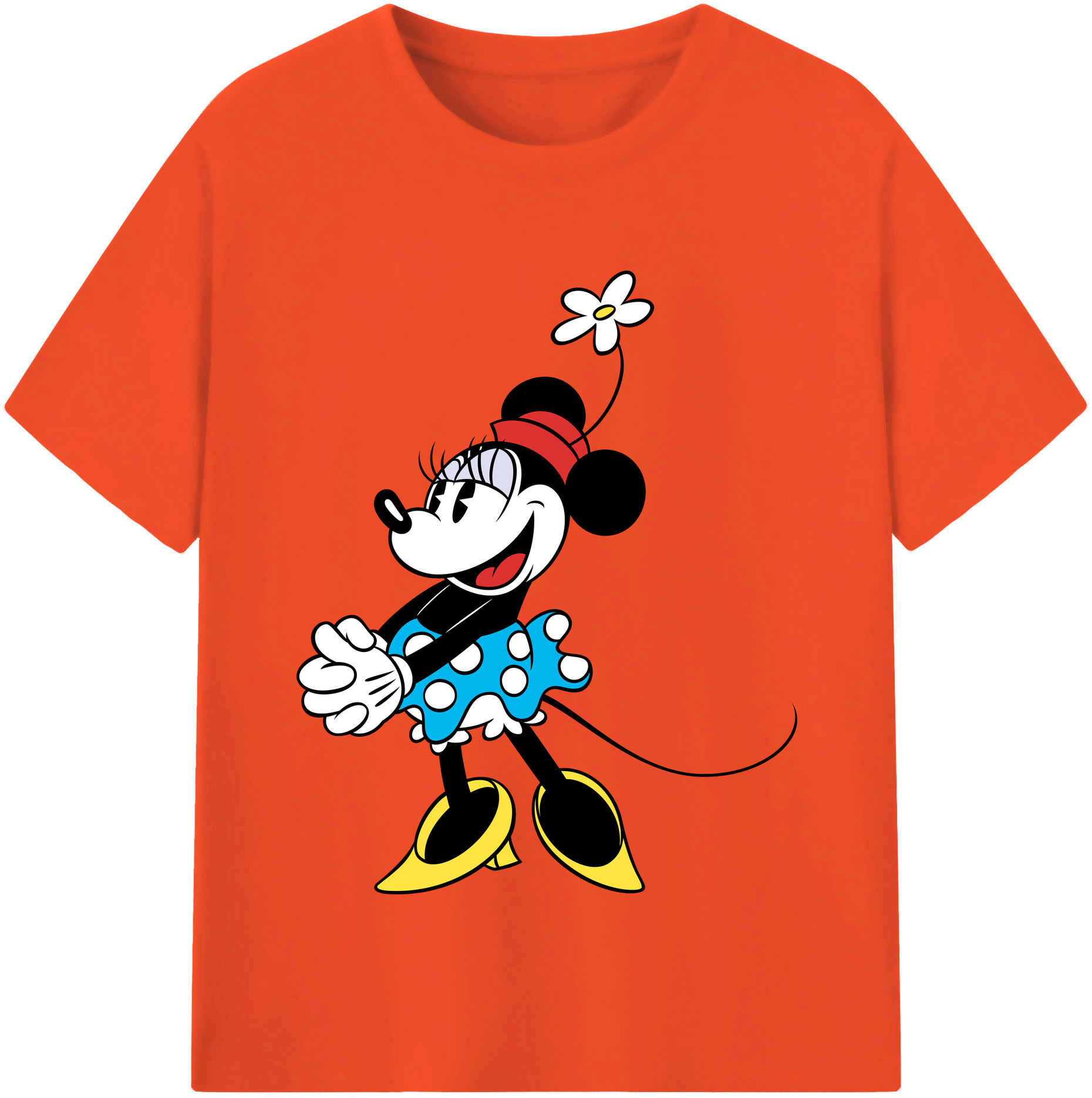 （画像用） ミッキーマウス Mickey Mouse 綿100％半袖Tシャツ（フロントプリント）
