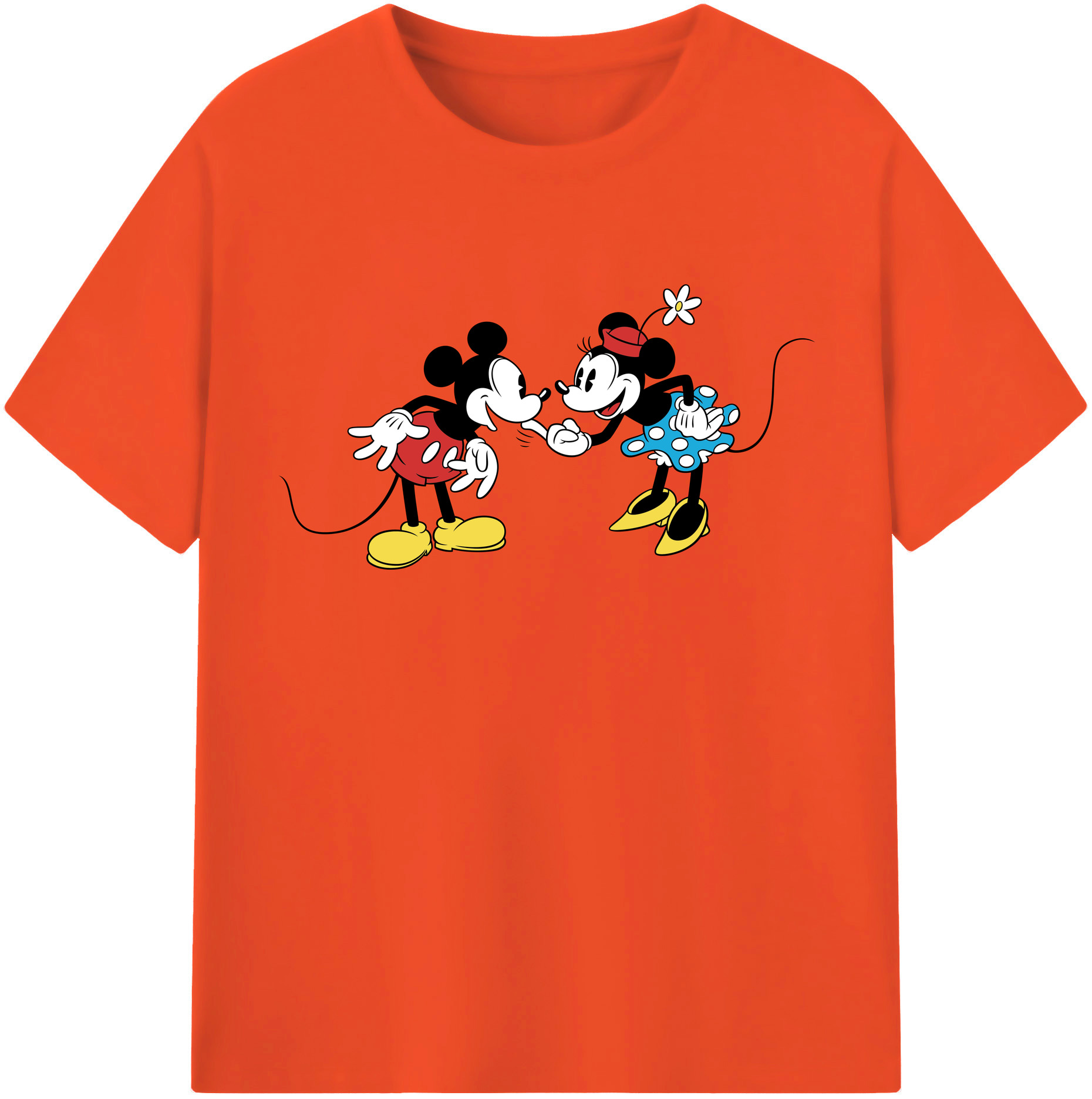 （画像用） ミッキーマウス Mickey Mouse 綿100％半袖Tシャツ（フロントプリント）