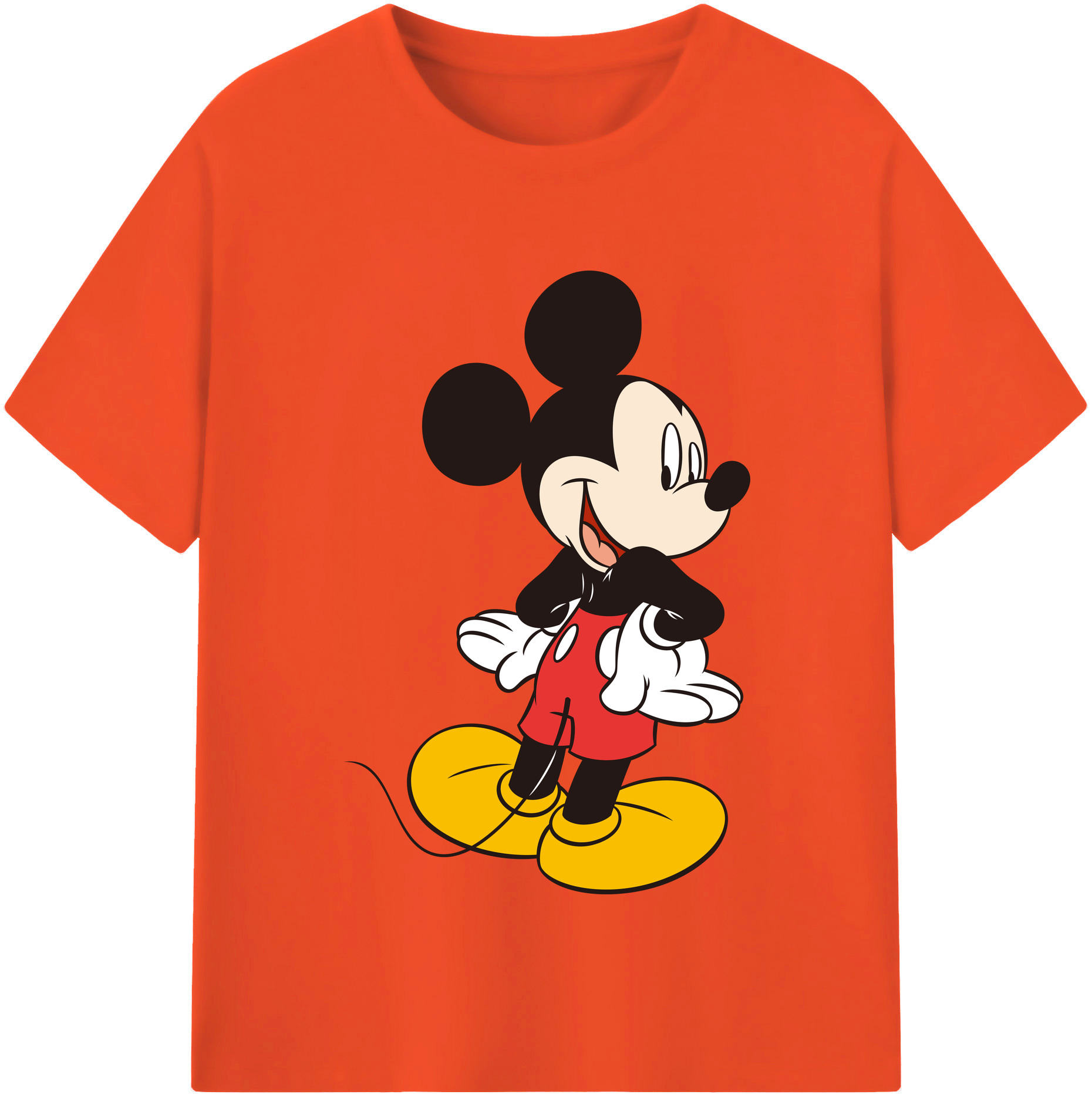 （画像用） ミッキーマウス Mickey Mouse 綿100％半袖Tシャツ（フロントプリント）