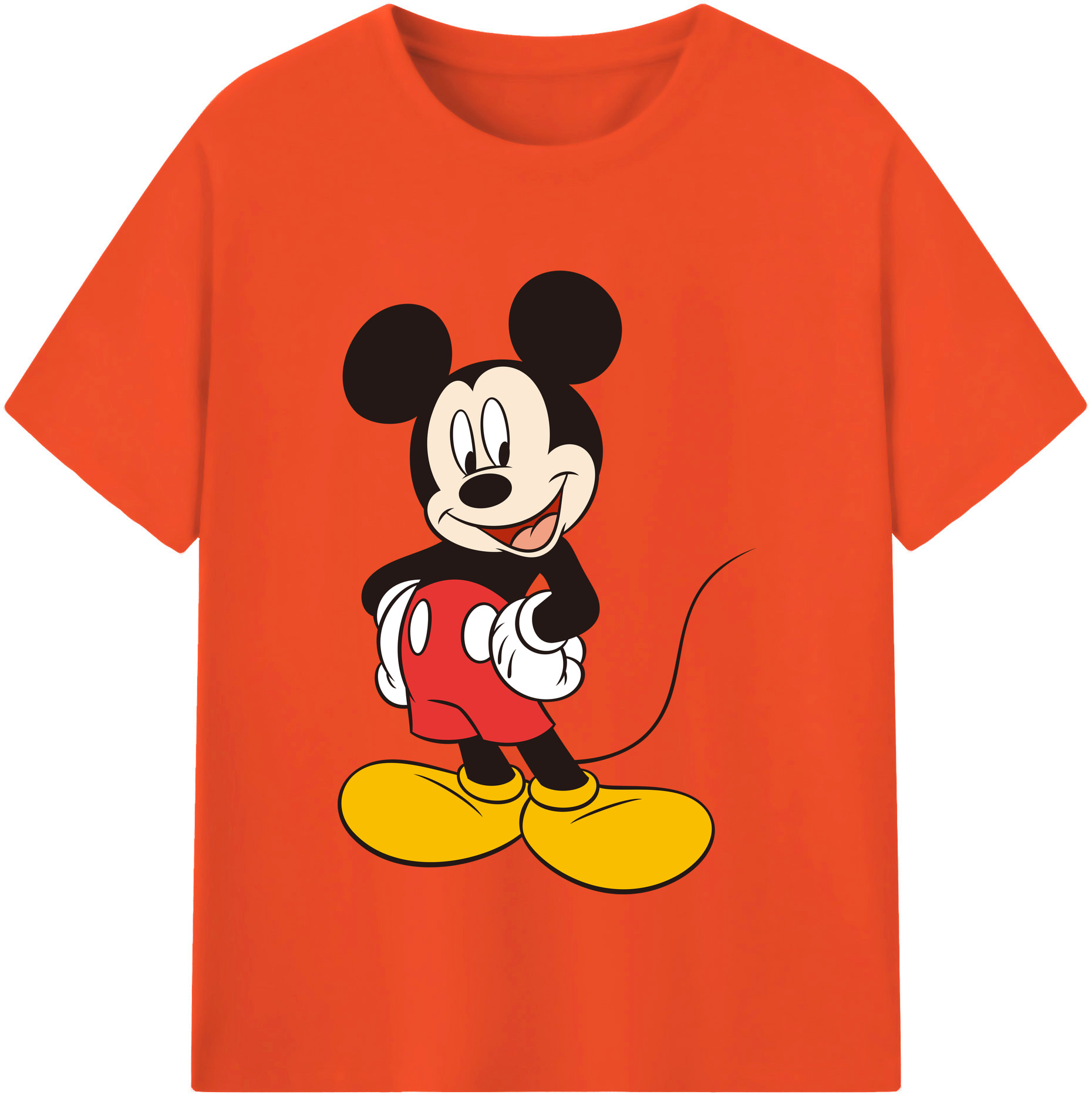 （画像用） ミッキーマウス Mickey Mouse 綿100％半袖Tシャツ（フロントプリント）