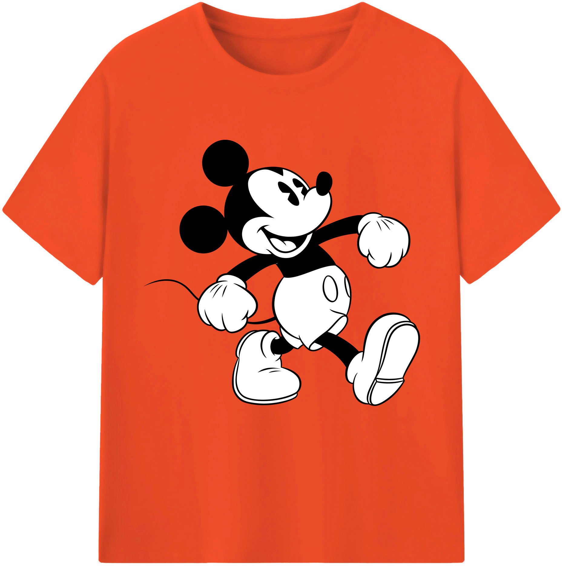 （画像用） ミッキーマウス Mickey Mouse 綿100％半袖Tシャツ（フロントプリント）