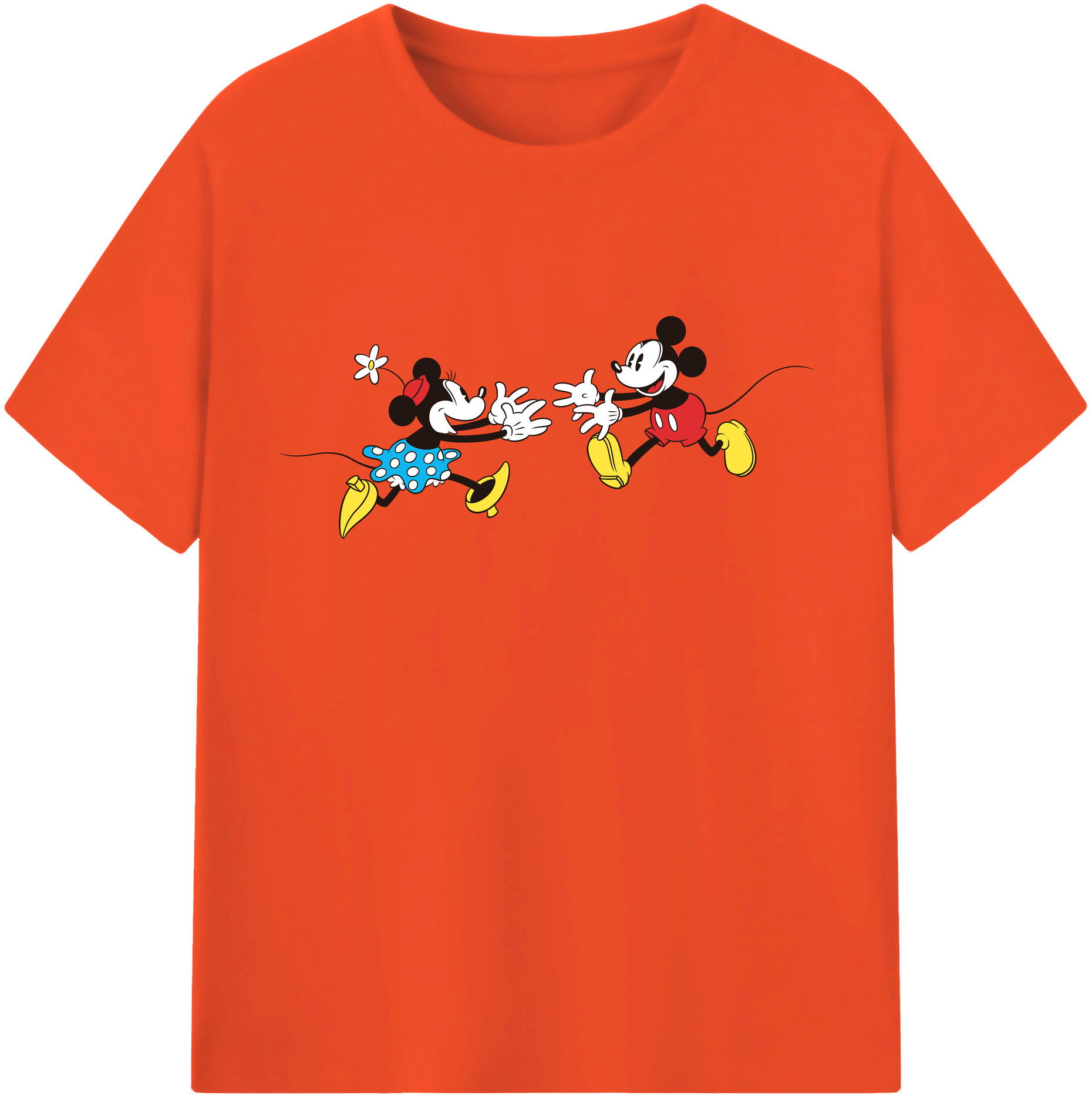（画像用） ミッキーマウス Mickey Mouse 綿100％半袖Tシャツ（フロントプリント）