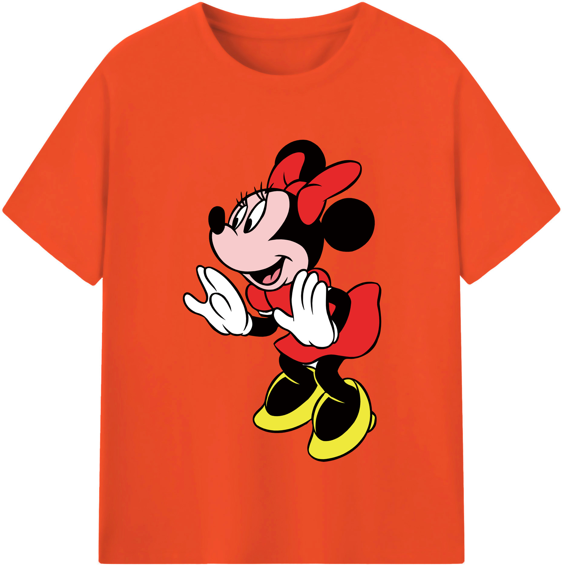 （画像用） ミッキーマウス Mickey Mouse 綿100％半袖Tシャツ（フロントプリント）