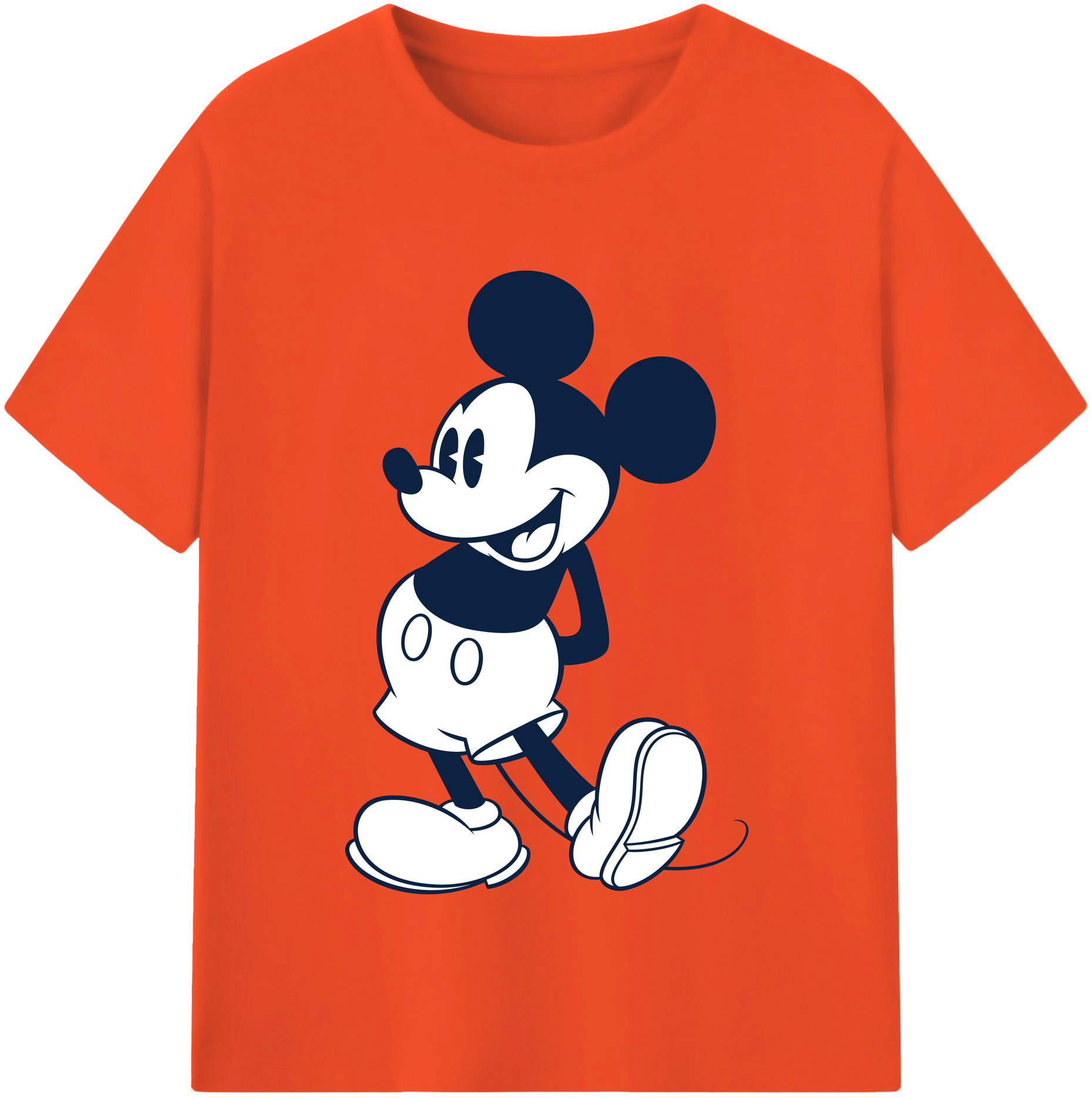 （画像用） ミッキーマウス Mickey Mouse 綿100％半袖Tシャツ（フロントプリント）