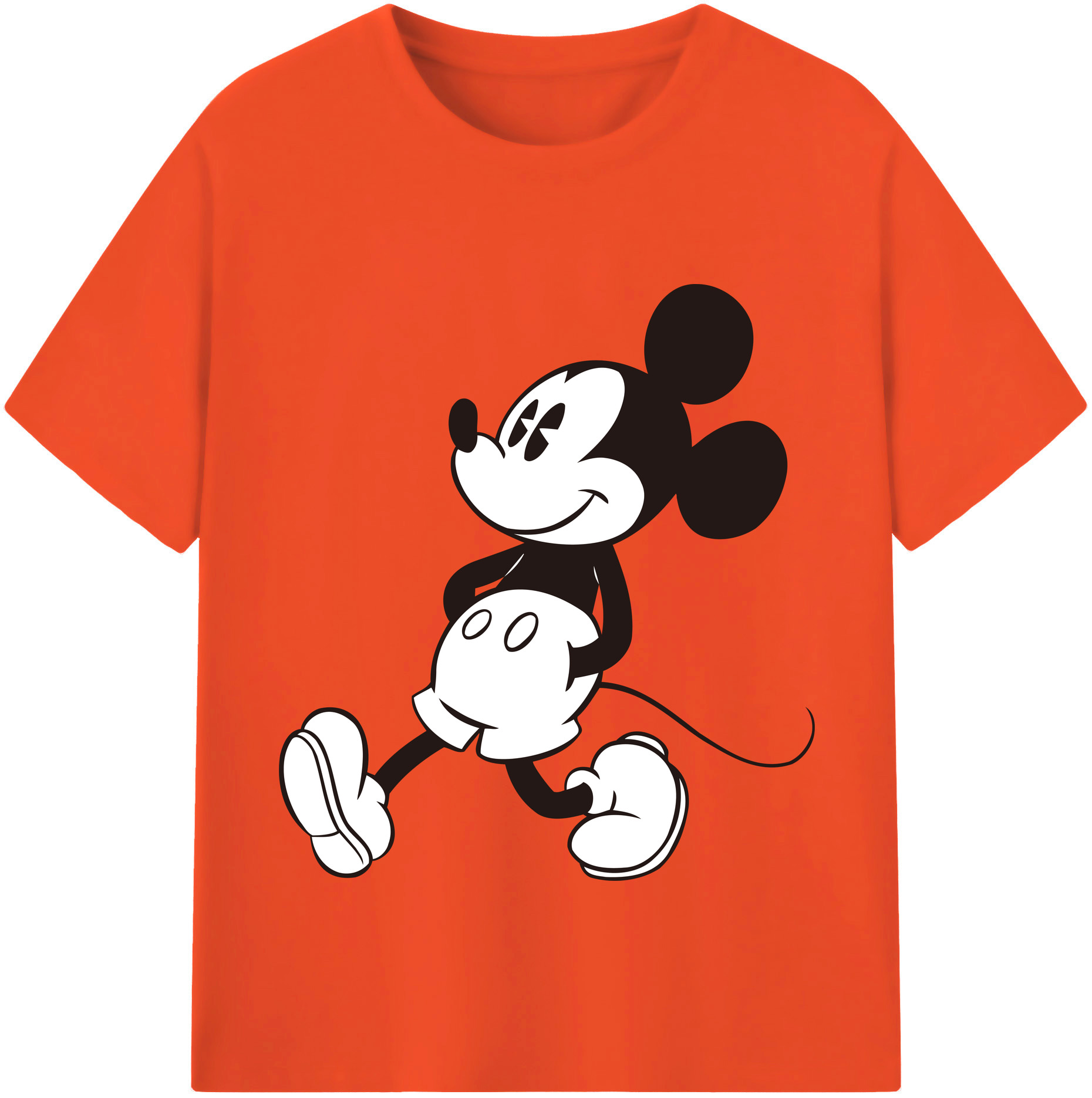 （画像用） ミッキーマウス Mickey Mouse 綿100％半袖Tシャツ（フロントプリント）
