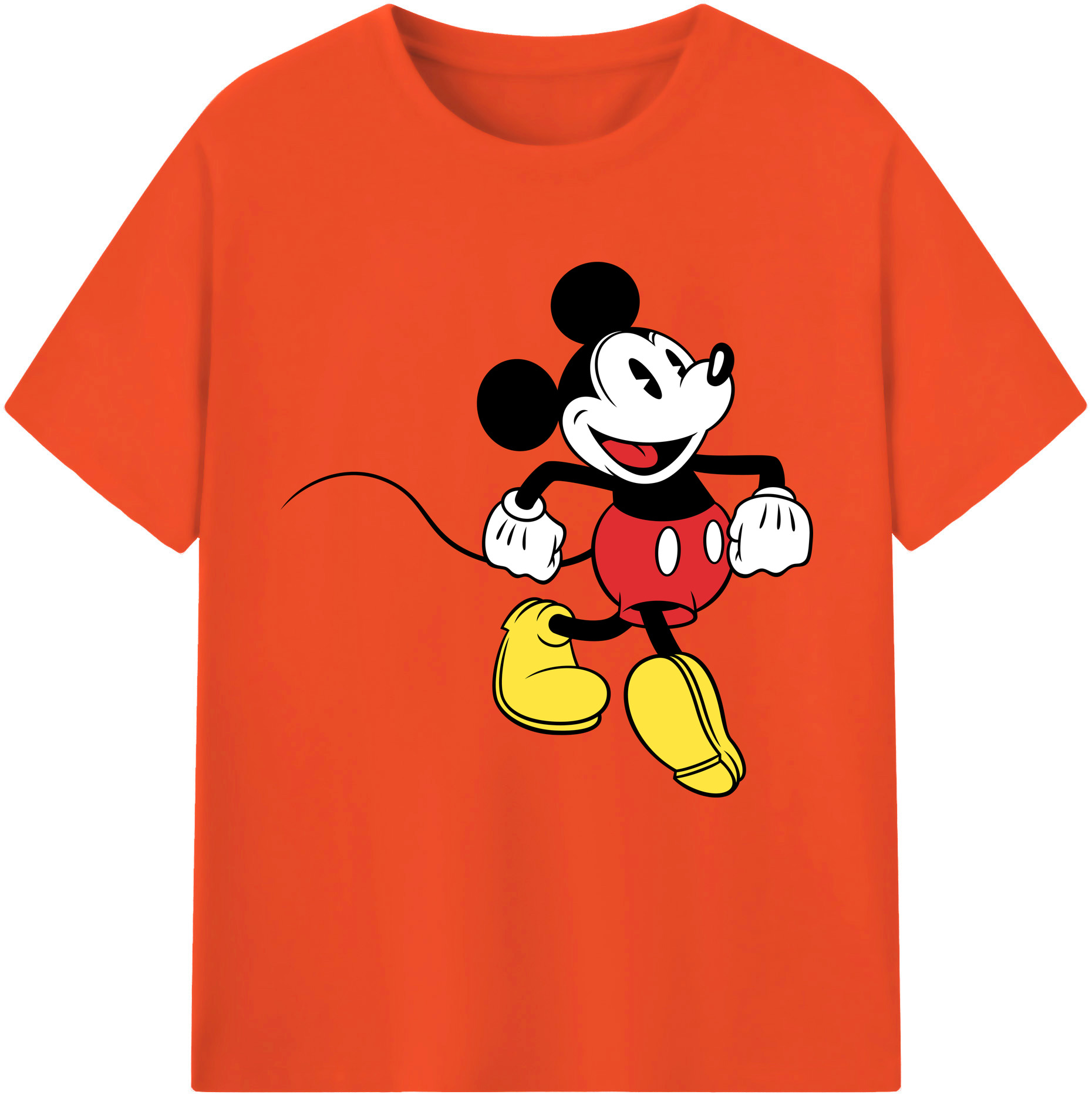 （画像用） ミッキーマウス Mickey Mouse 綿100％半袖Tシャツ（フロントプリント）