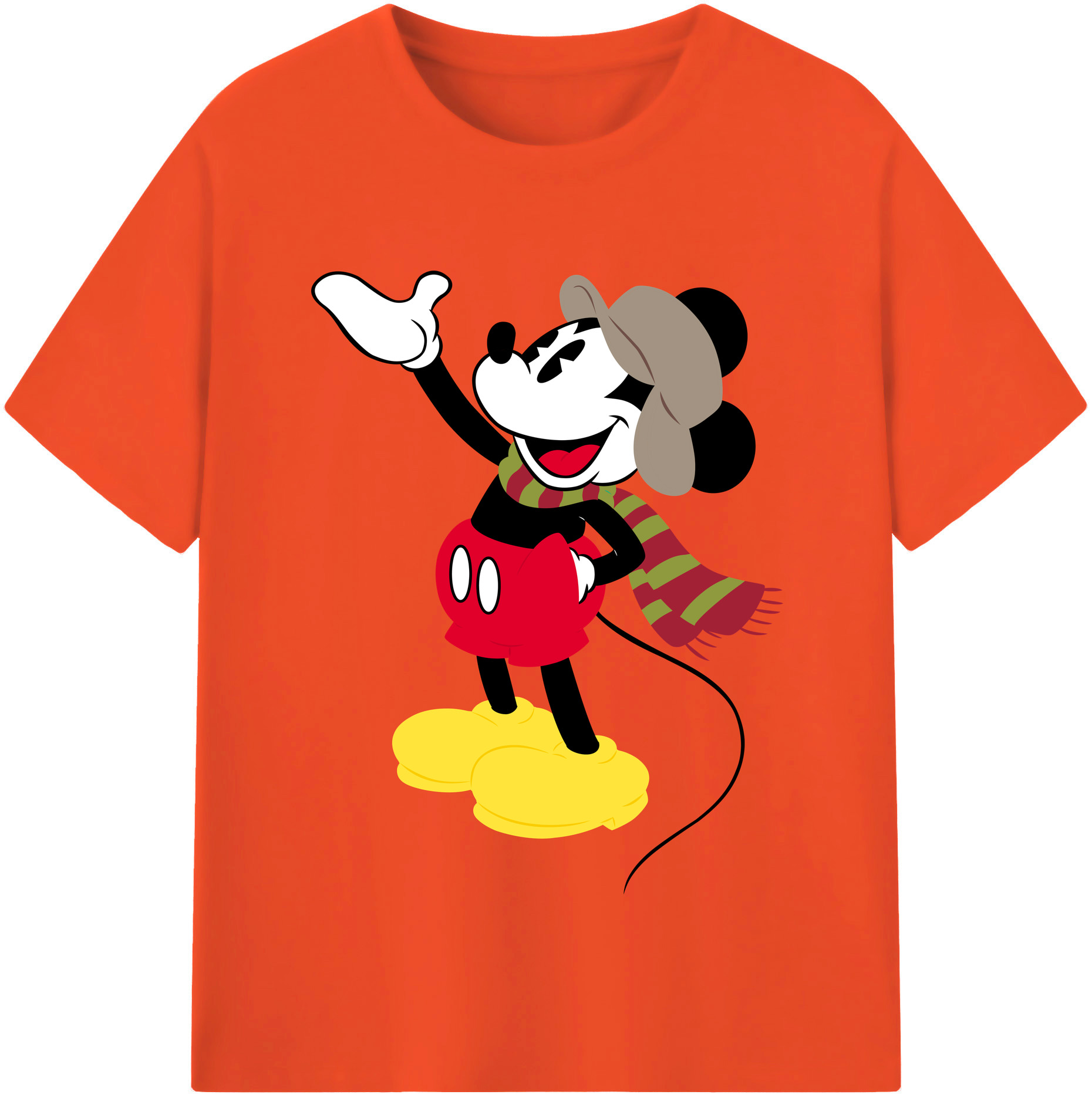 （画像用） ミッキーマウス Mickey Mouse 綿100％半袖Tシャツ（フロントプリント）