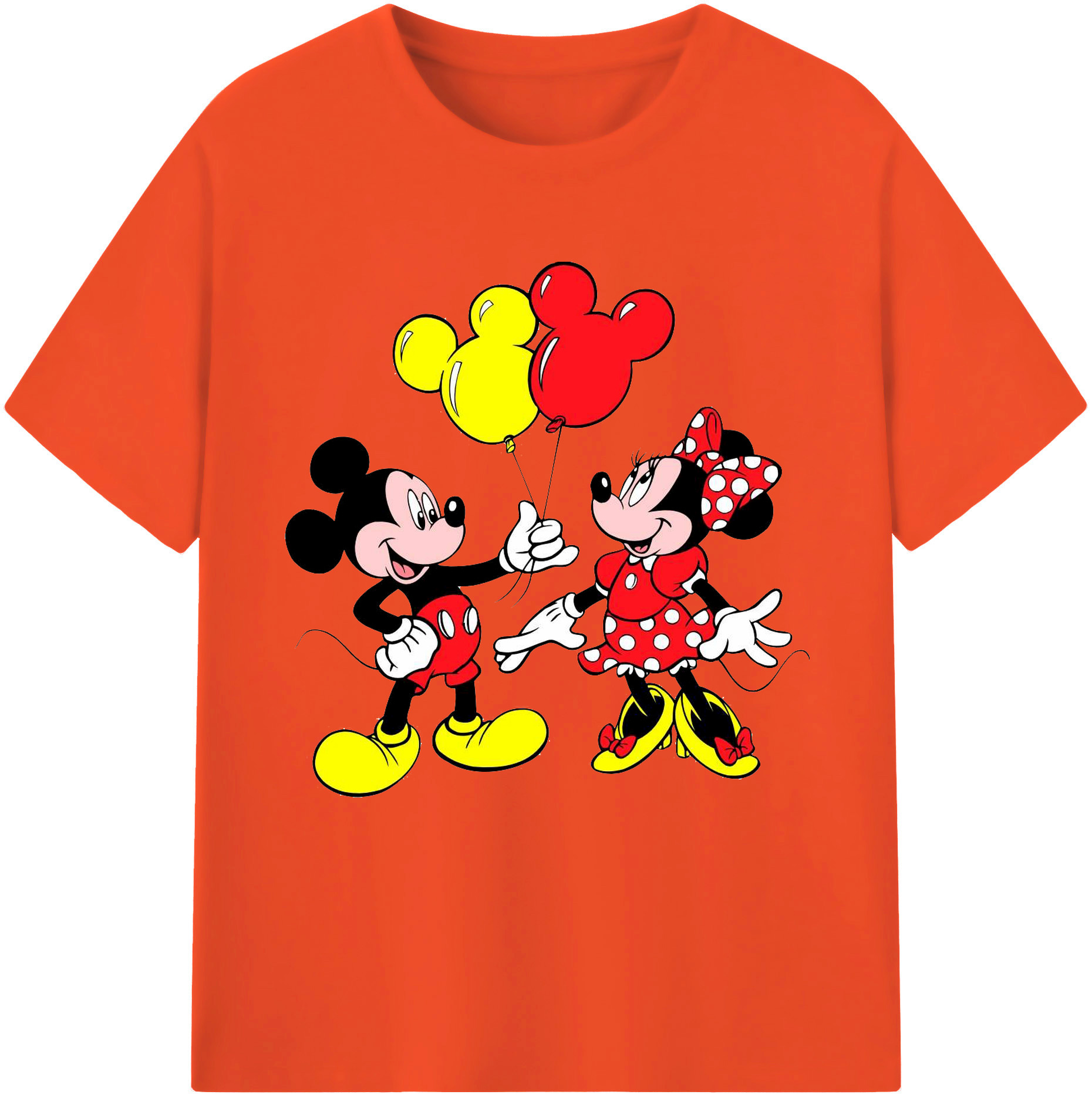 （画像用） ミッキーマウス Mickey Mouse 綿100％半袖Tシャツ（フロントプリント）