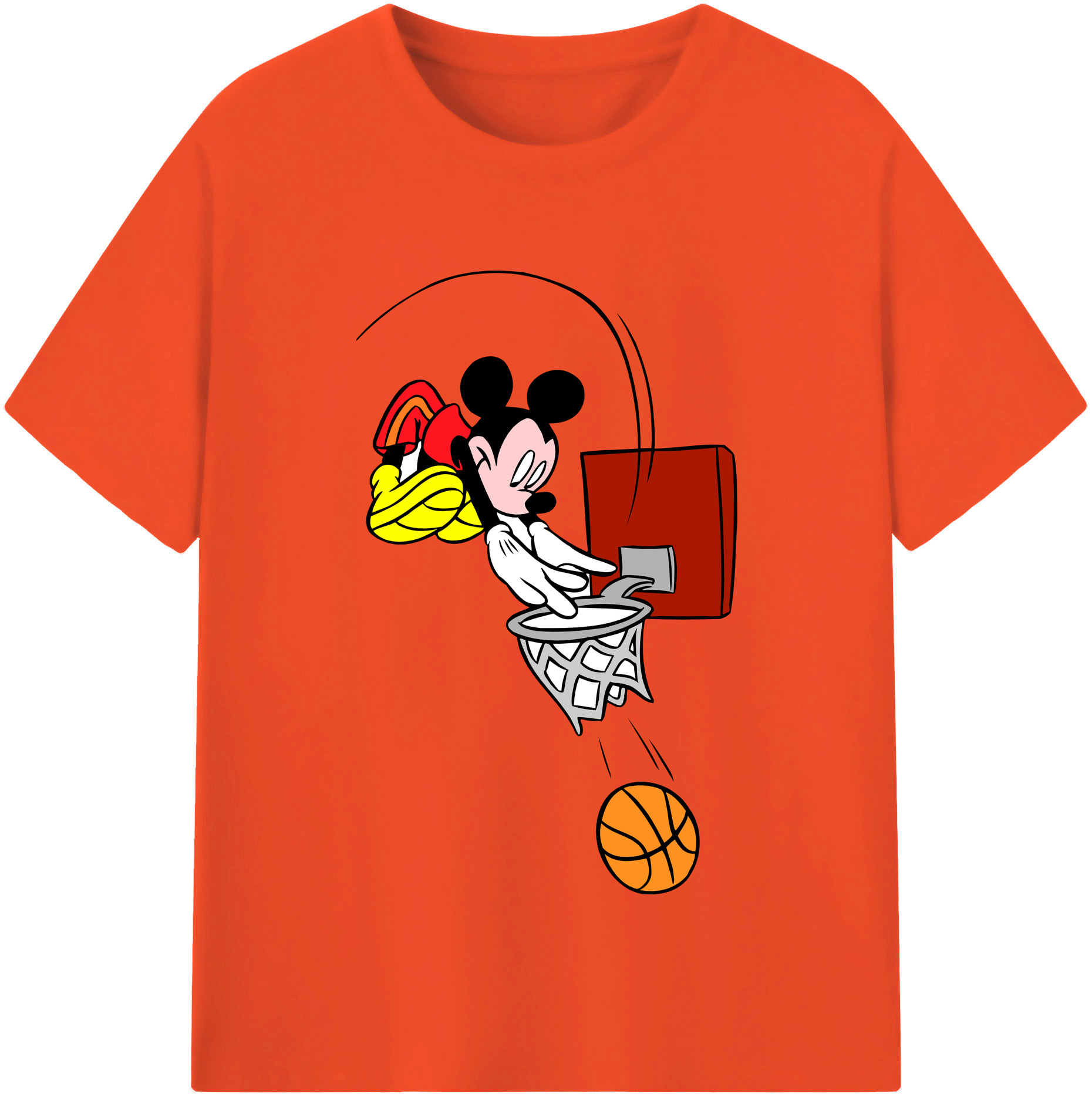 （画像用） ミッキーマウス Mickey Mouse 綿100％半袖Tシャツ（フロントプリント）