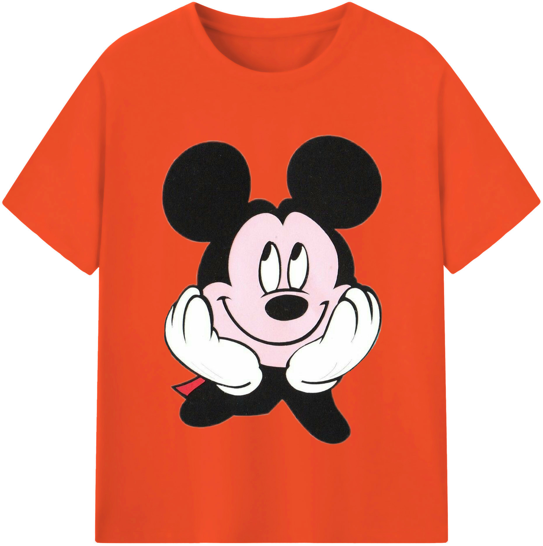 （画像用） ミッキーマウス Mickey Mouse 綿100％半袖Tシャツ（フロントプリント）