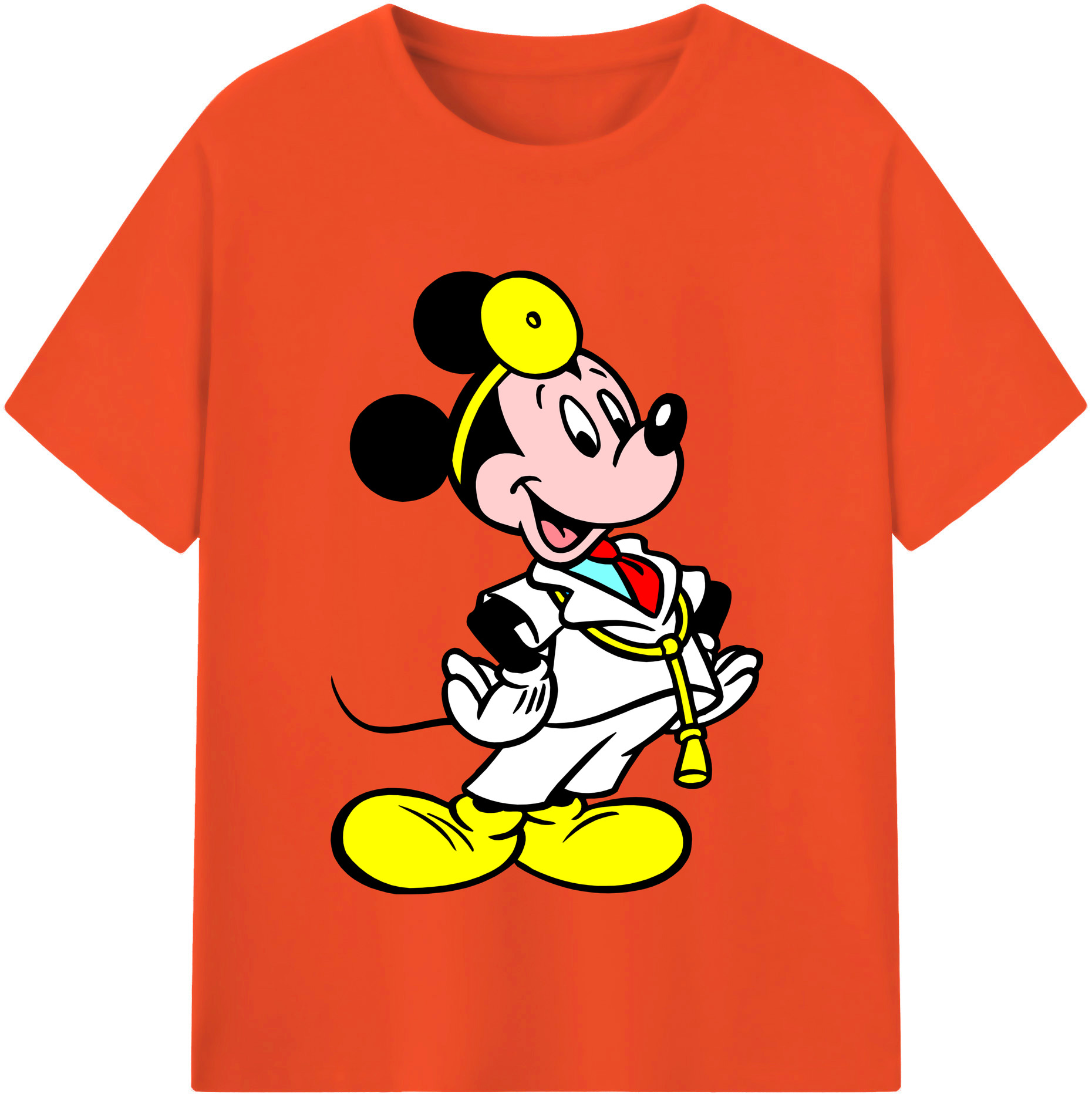 （画像用） ミッキーマウス Mickey Mouse 綿100％半袖Tシャツ（フロントプリント）