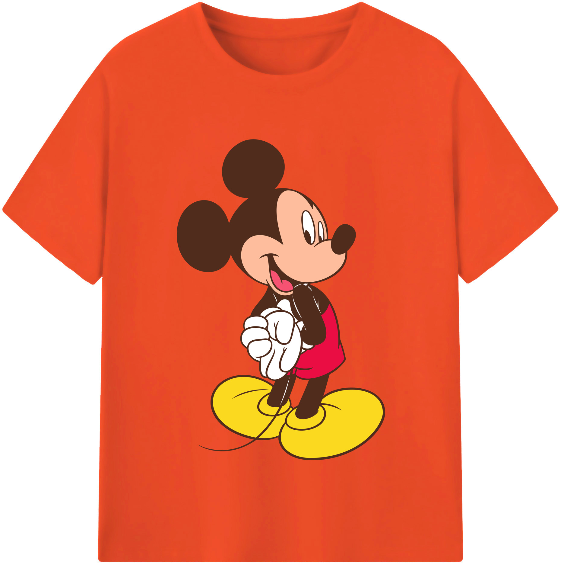 （画像用） ミッキーマウス Mickey Mouse 綿100％半袖Tシャツ（フロントプリント）