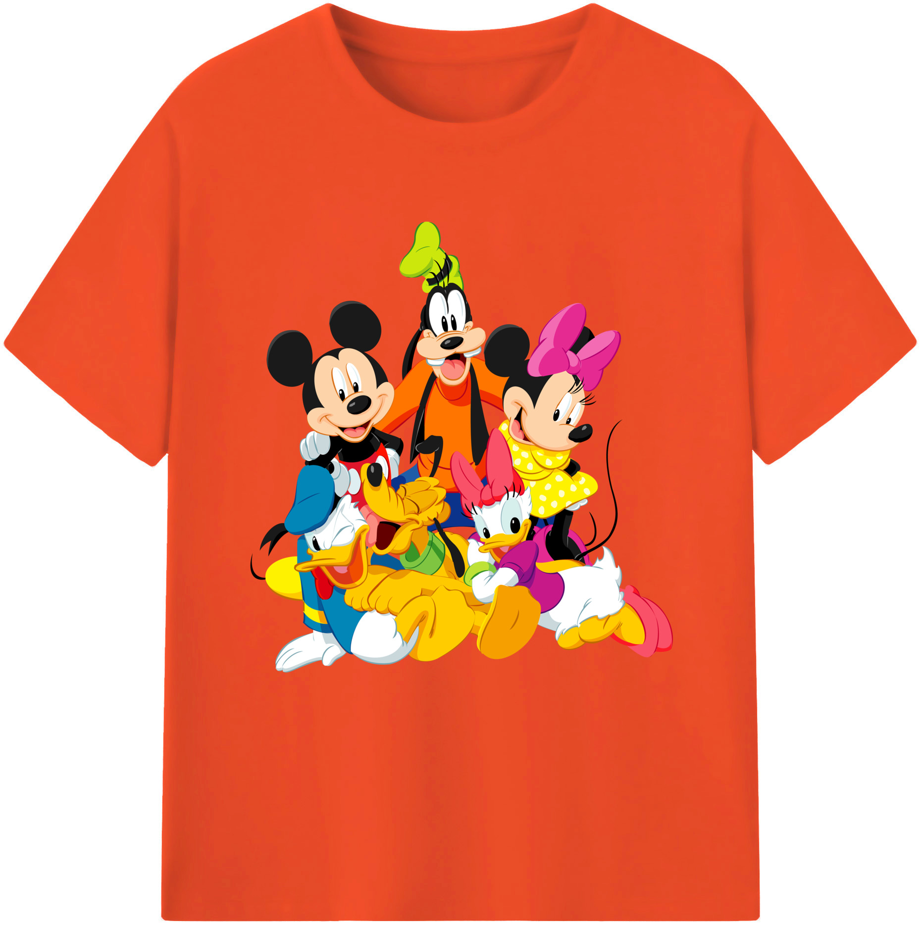 （画像用） ミッキーマウス Mickey Mouse 綿100％半袖Tシャツ（フロントプリント）