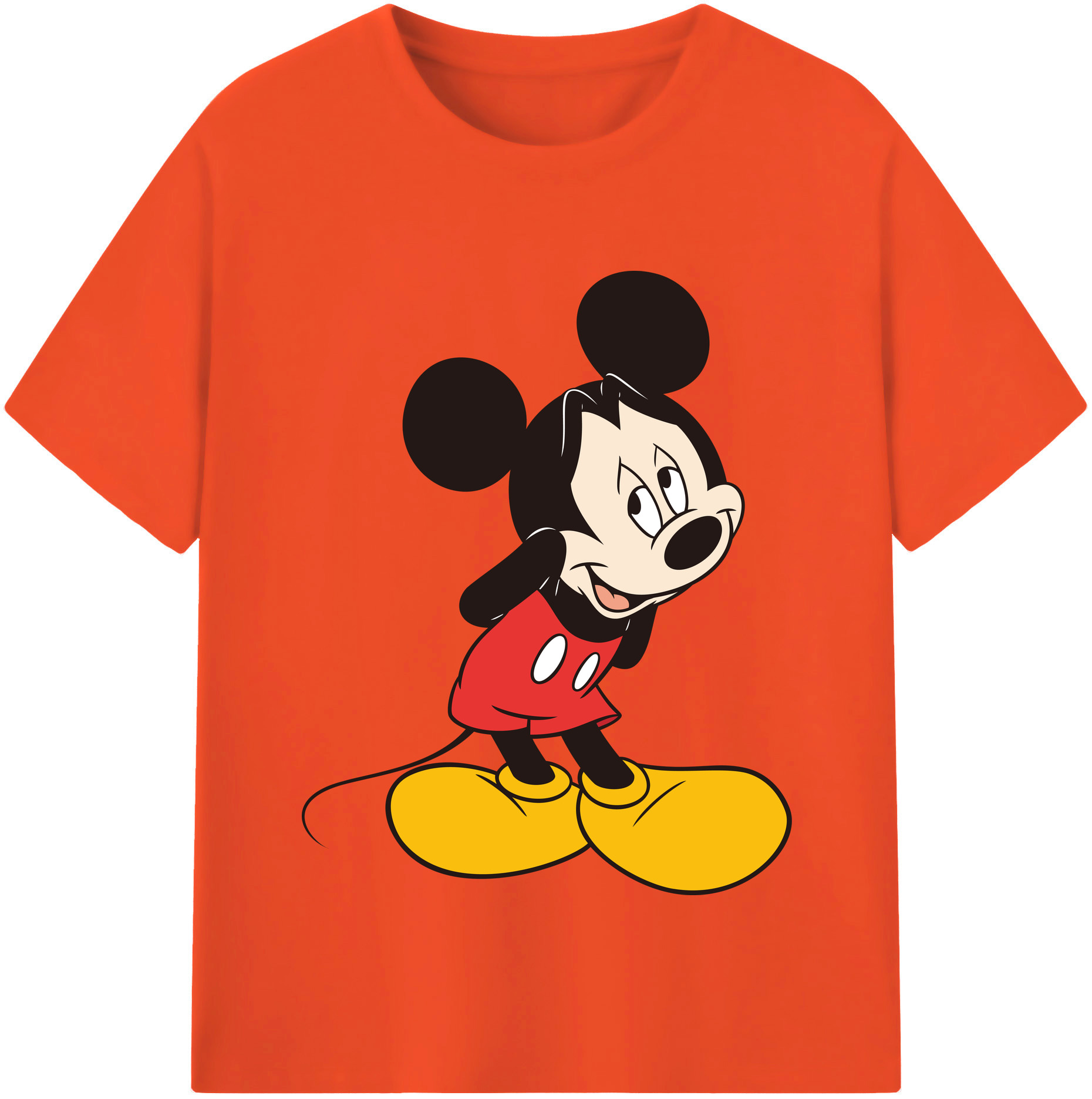 （画像用） ミッキーマウス Mickey Mouse 綿100％半袖Tシャツ（フロントプリント）