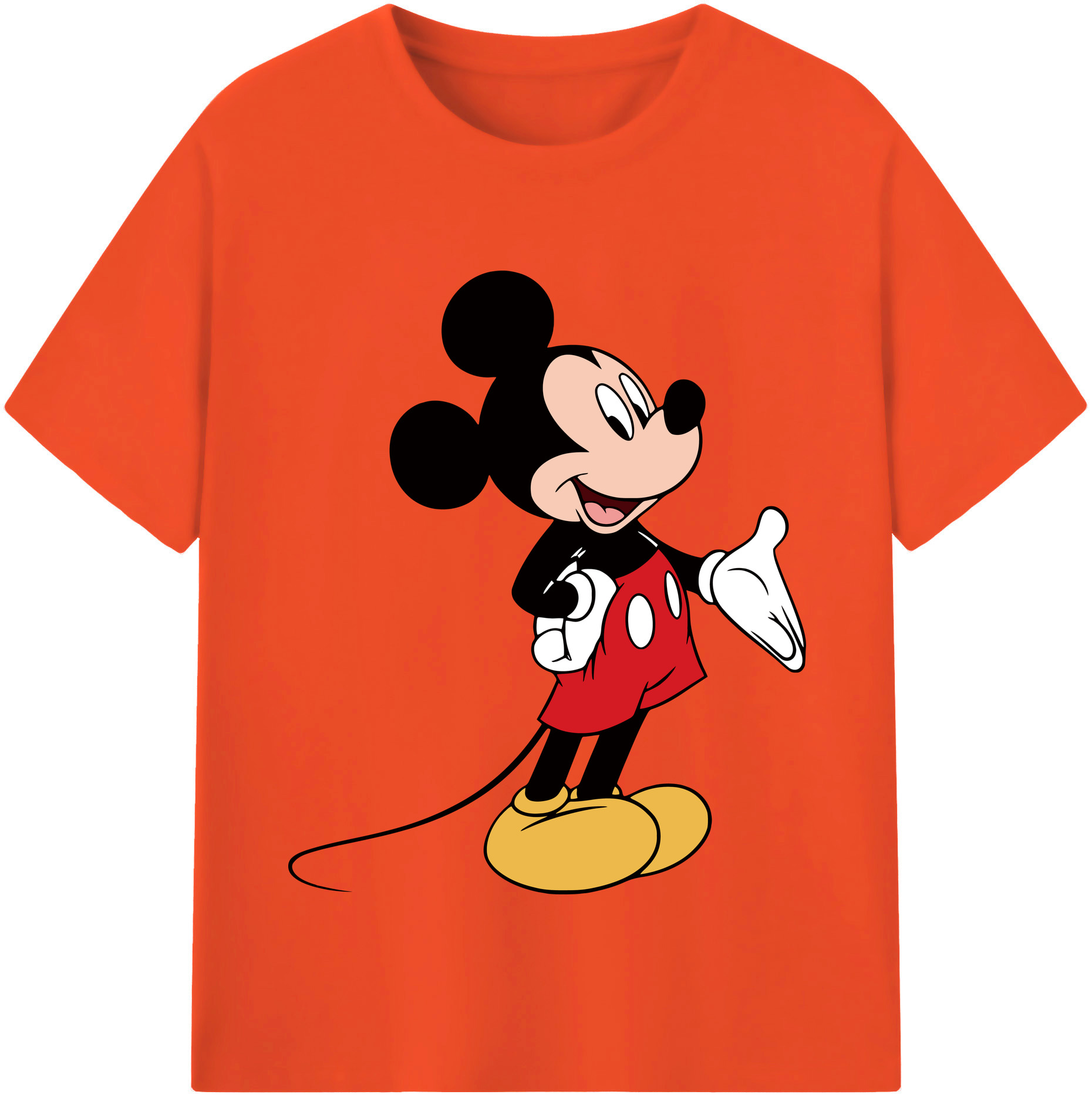 （画像用） ミッキーマウス Mickey Mouse 綿100％半袖Tシャツ（フロントプリント）