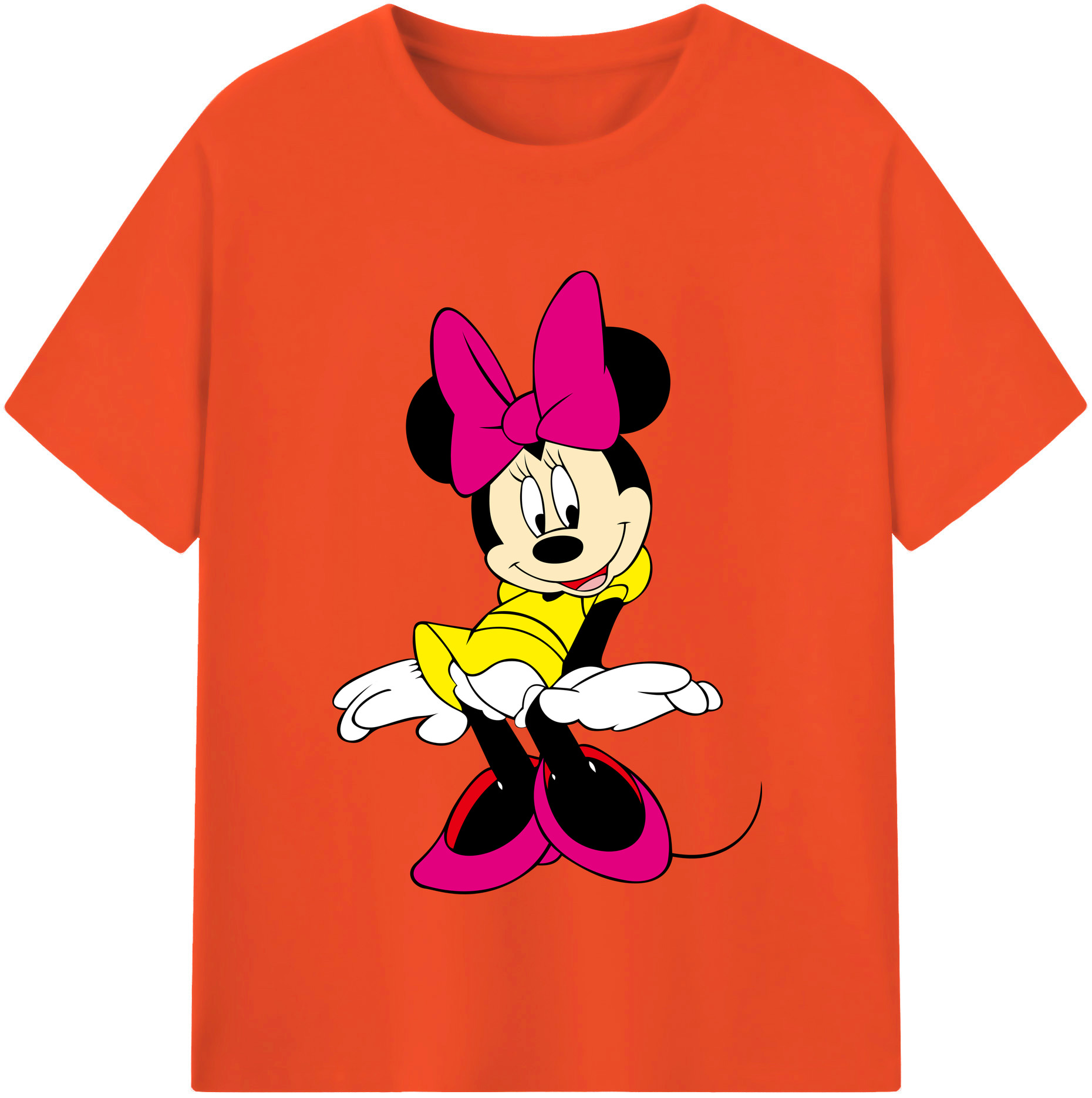 （画像用） ミッキーマウス Mickey Mouse 綿100％半袖Tシャツ（フロントプリント）