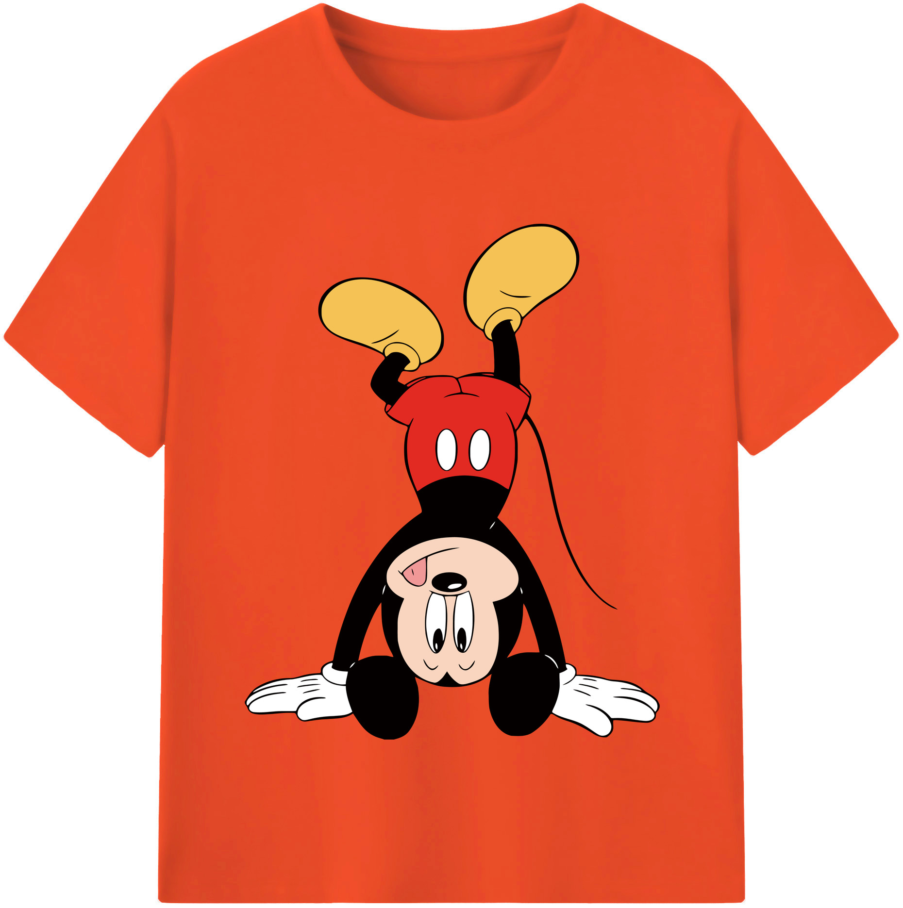 （画像用） ミッキーマウス Mickey Mouse 綿100％半袖Tシャツ（フロントプリント）