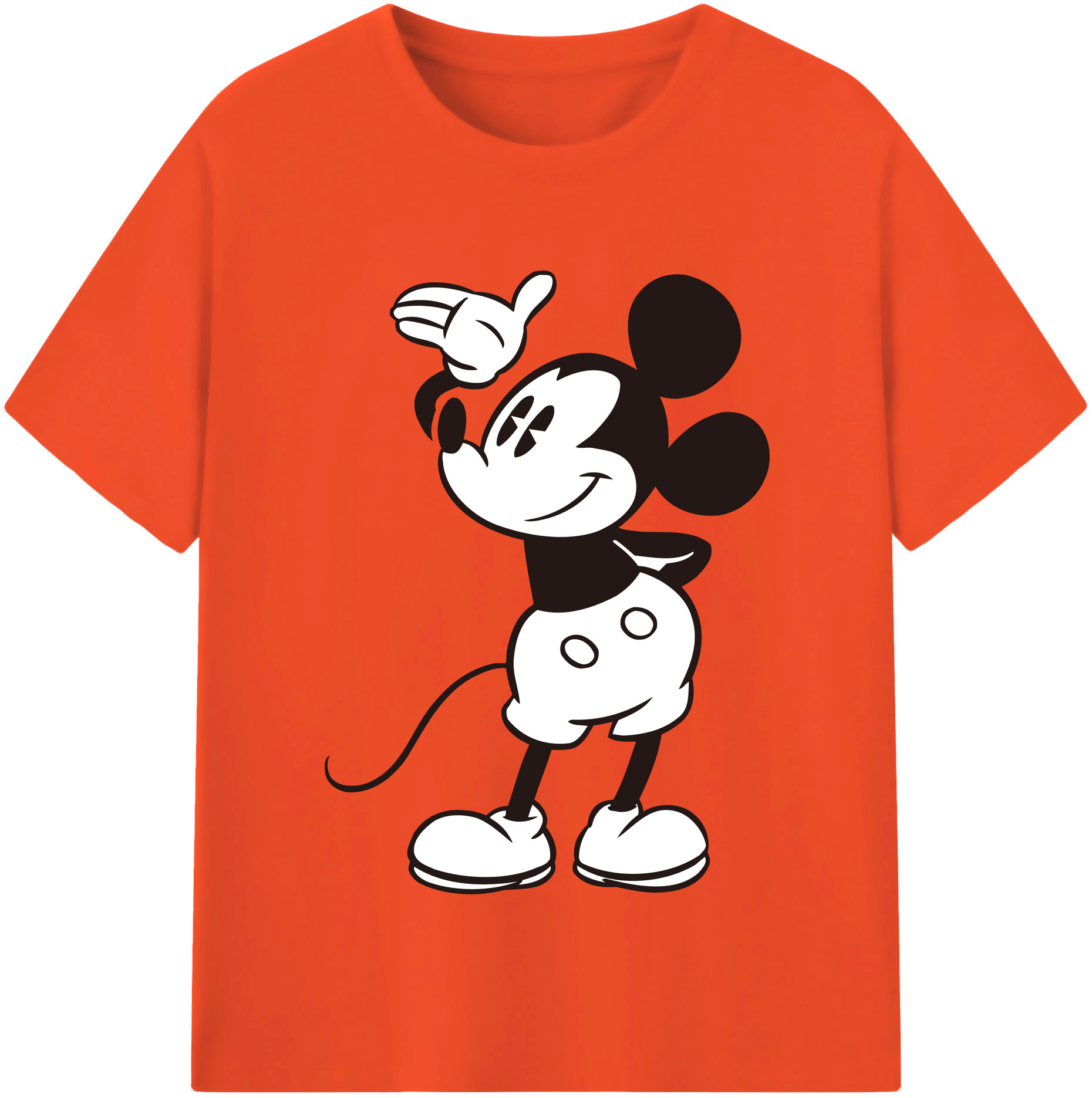 （画像用） ミッキーマウス Mickey Mouse 綿100％半袖Tシャツ（フロントプリント）