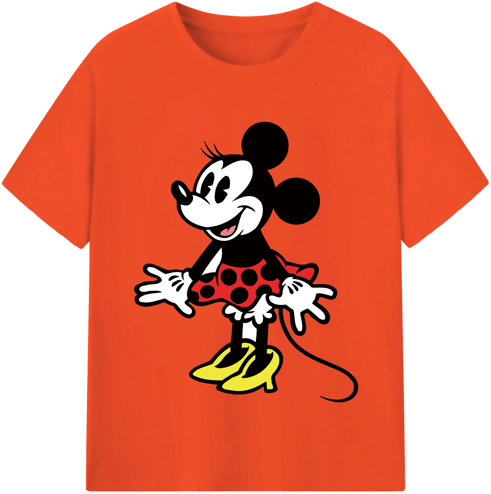 （画像用） ミッキーマウス Mickey Mouse 綿100％半袖Tシャツ（フロントプリント）