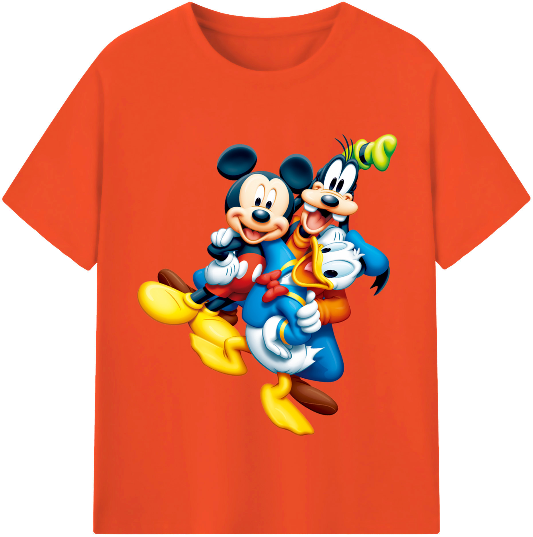 （画像用） ミッキーマウス Mickey Mouse 綿100％半袖Tシャツ（フロントプリント）