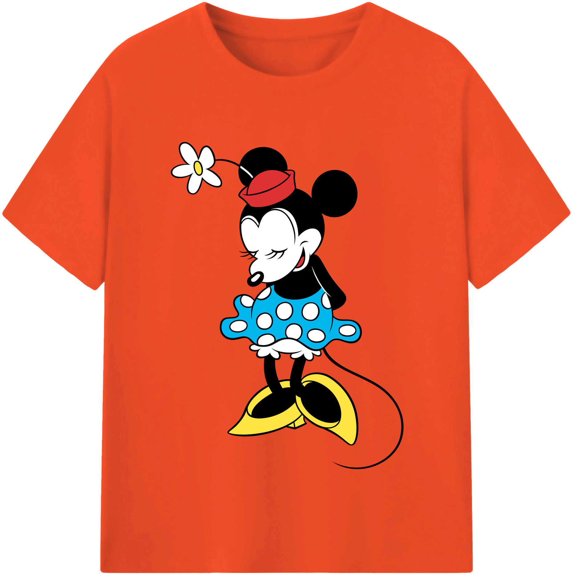 （画像用） ミッキーマウス Mickey Mouse 綿100％半袖Tシャツ（フロントプリント）