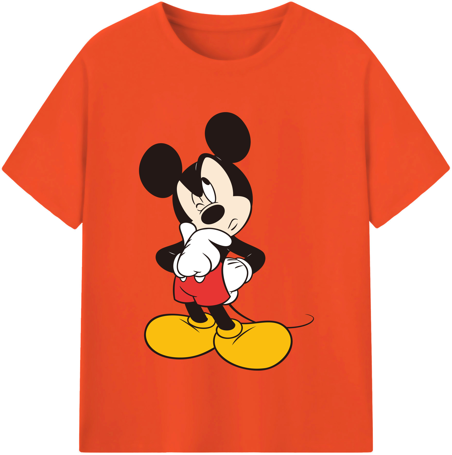 （画像用） ミッキーマウス Mickey Mouse 綿100％半袖Tシャツ（フロントプリント）