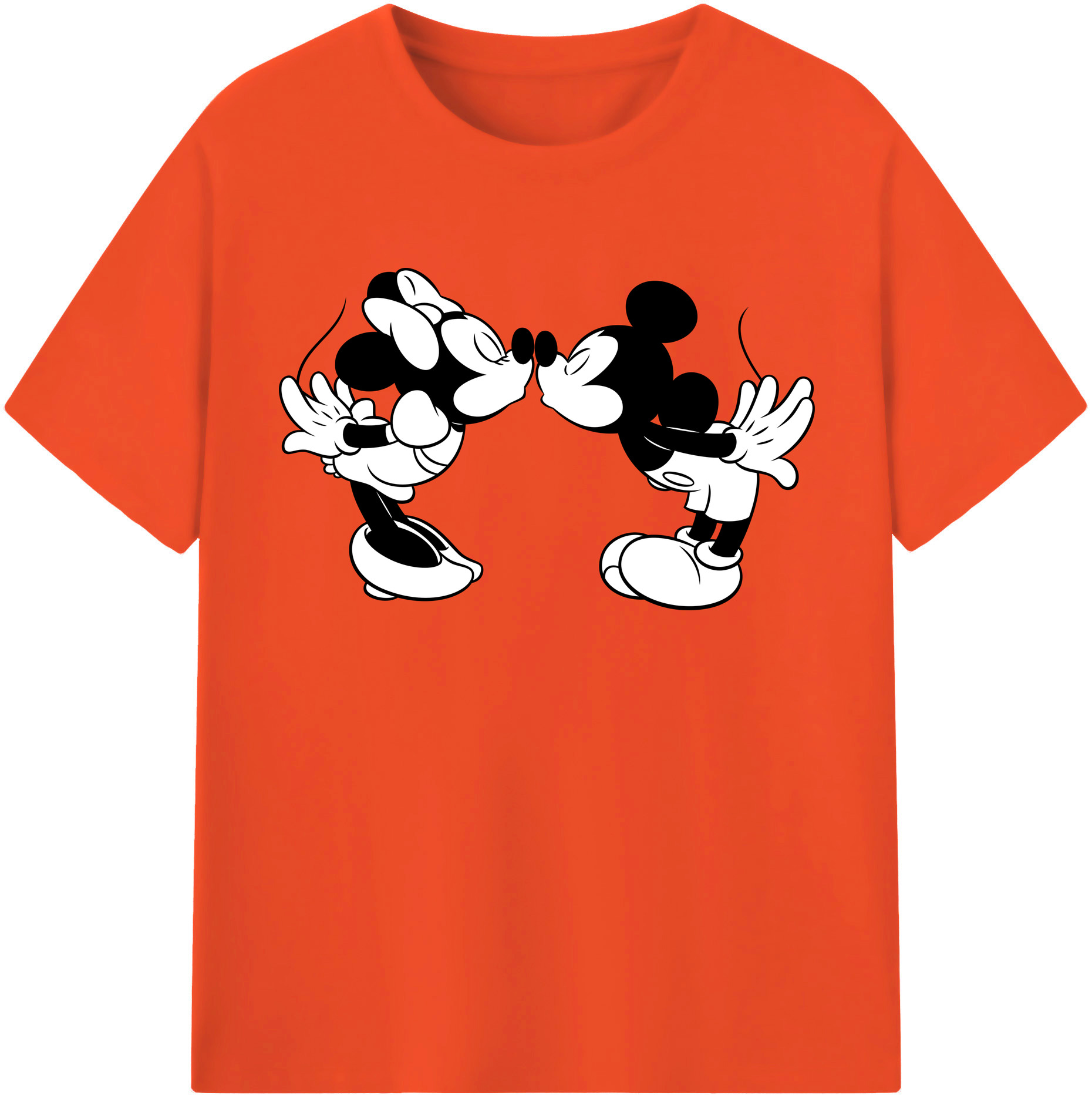 （画像用） ミッキーマウス Mickey Mouse 綿100％半袖Tシャツ（フロントプリント）