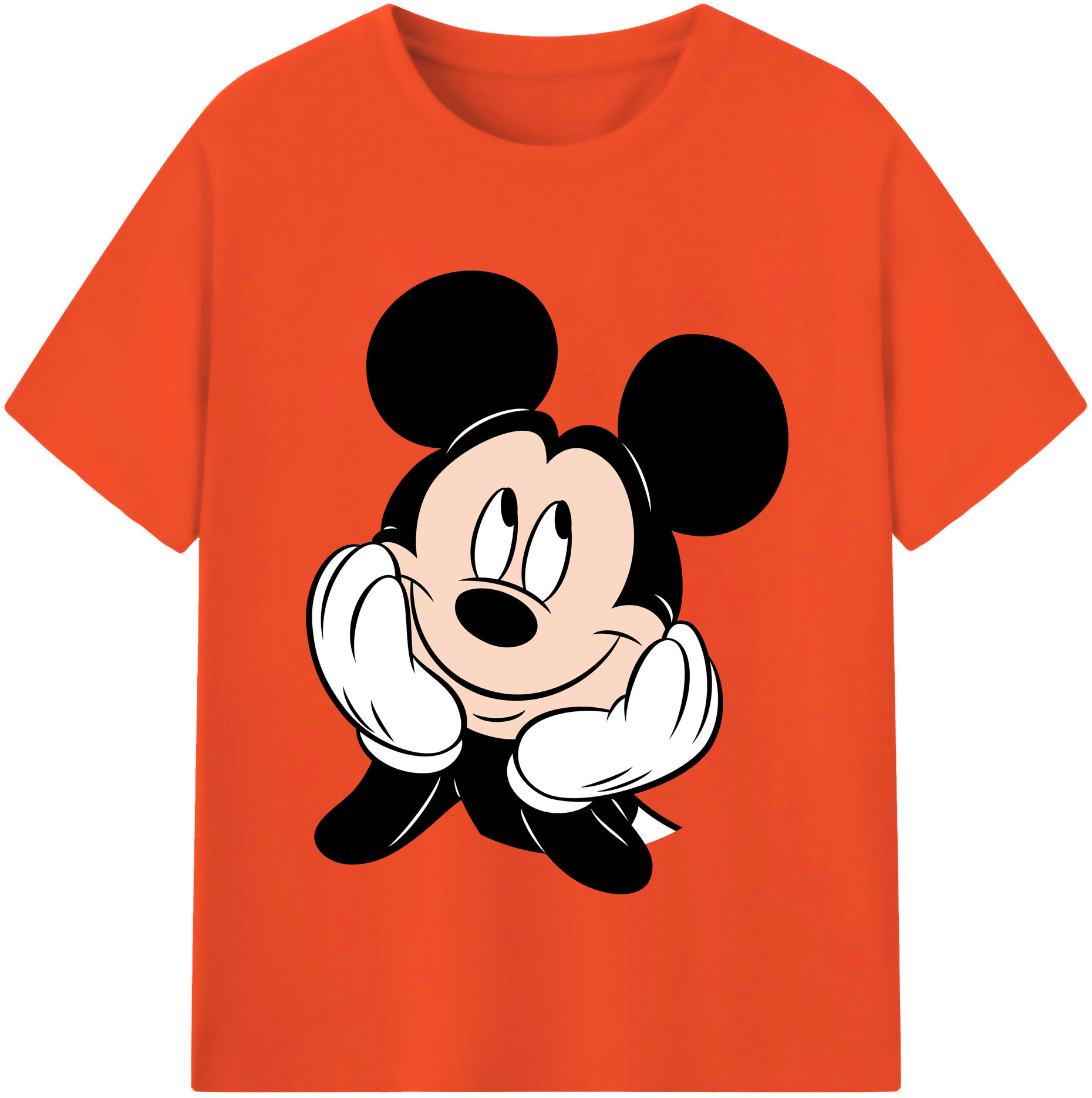 （画像用） ミッキーマウス Mickey Mouse 綿100％半袖Tシャツ（フロントプリント）