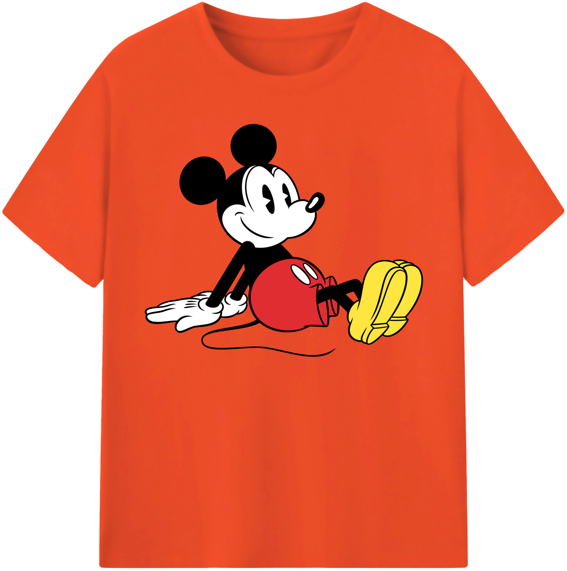 （画像用） ミッキーマウス Mickey Mouse 綿100％半袖Tシャツ（フロントプリント）
