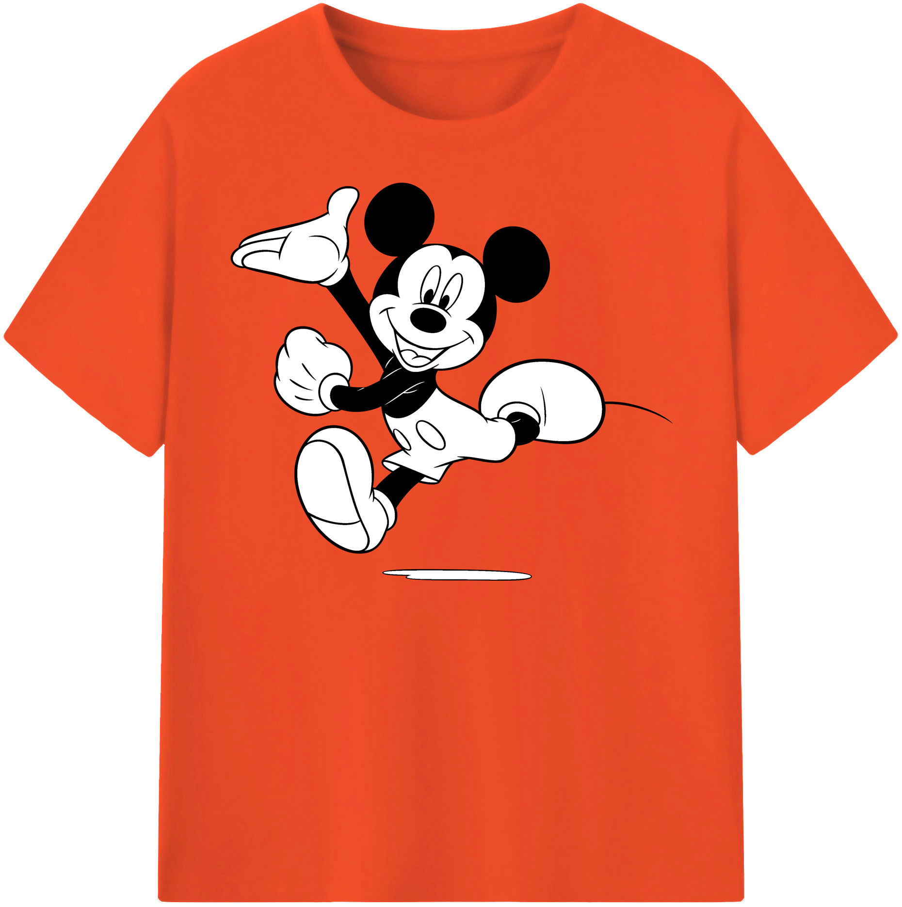 （画像用） ミッキーマウス Mickey Mouse 綿100％半袖Tシャツ（フロントプリント）