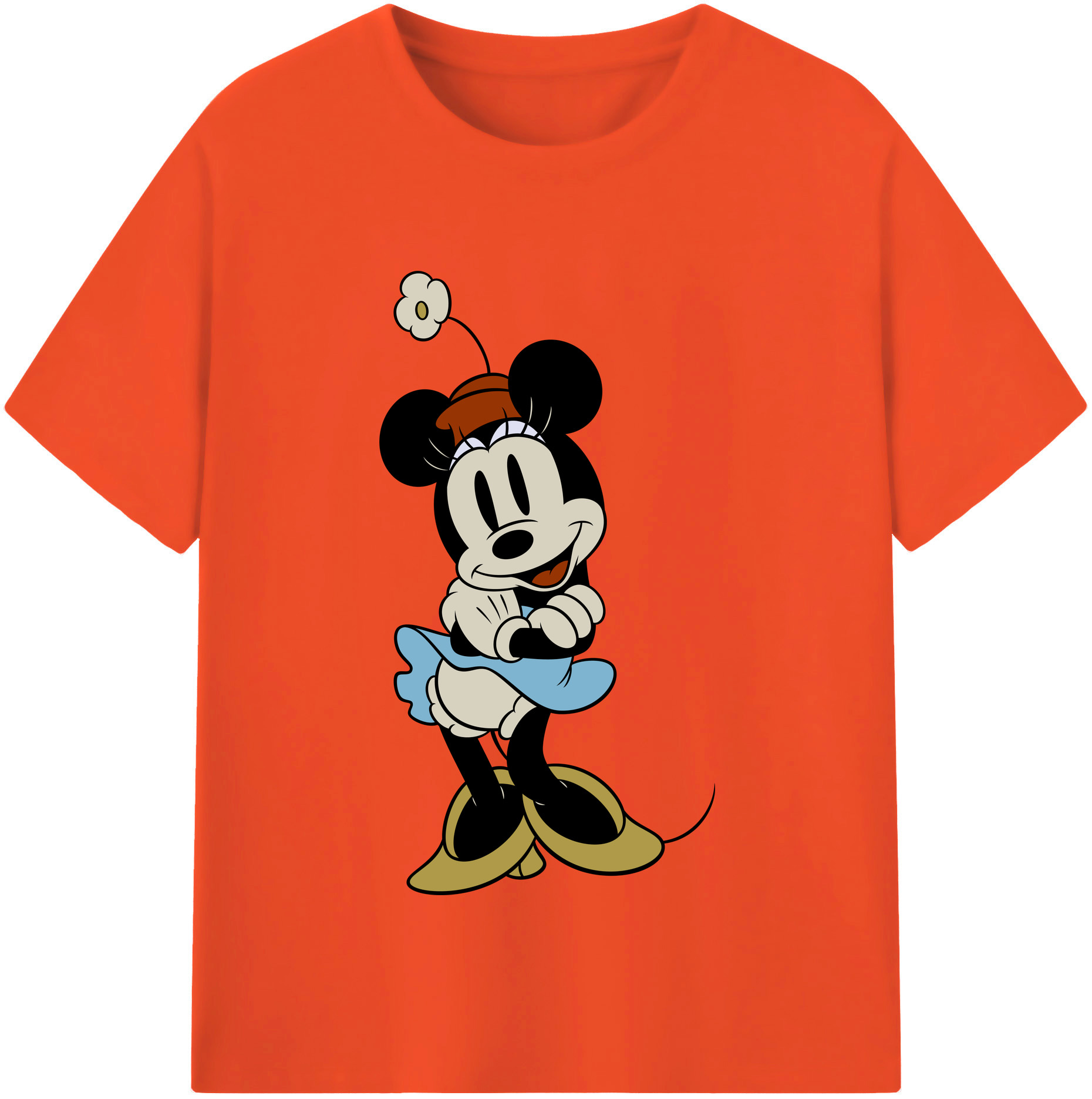 （画像用） ミッキーマウス Mickey Mouse 綿100％半袖Tシャツ（フロントプリント）