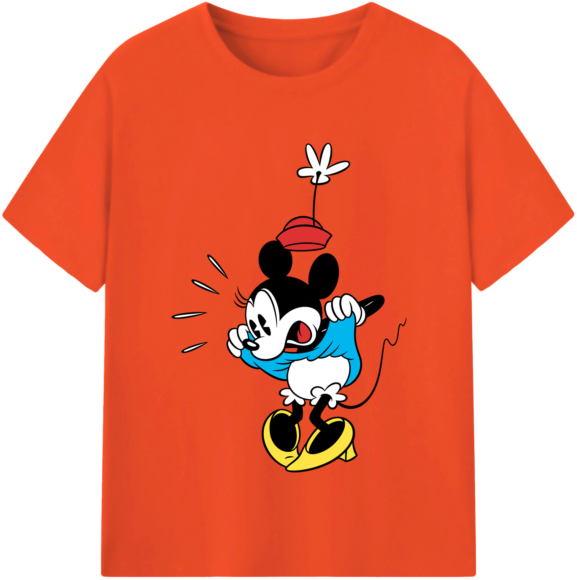 （画像用） ミッキーマウス Mickey Mouse 綿100％半袖Tシャツ（フロントプリント）