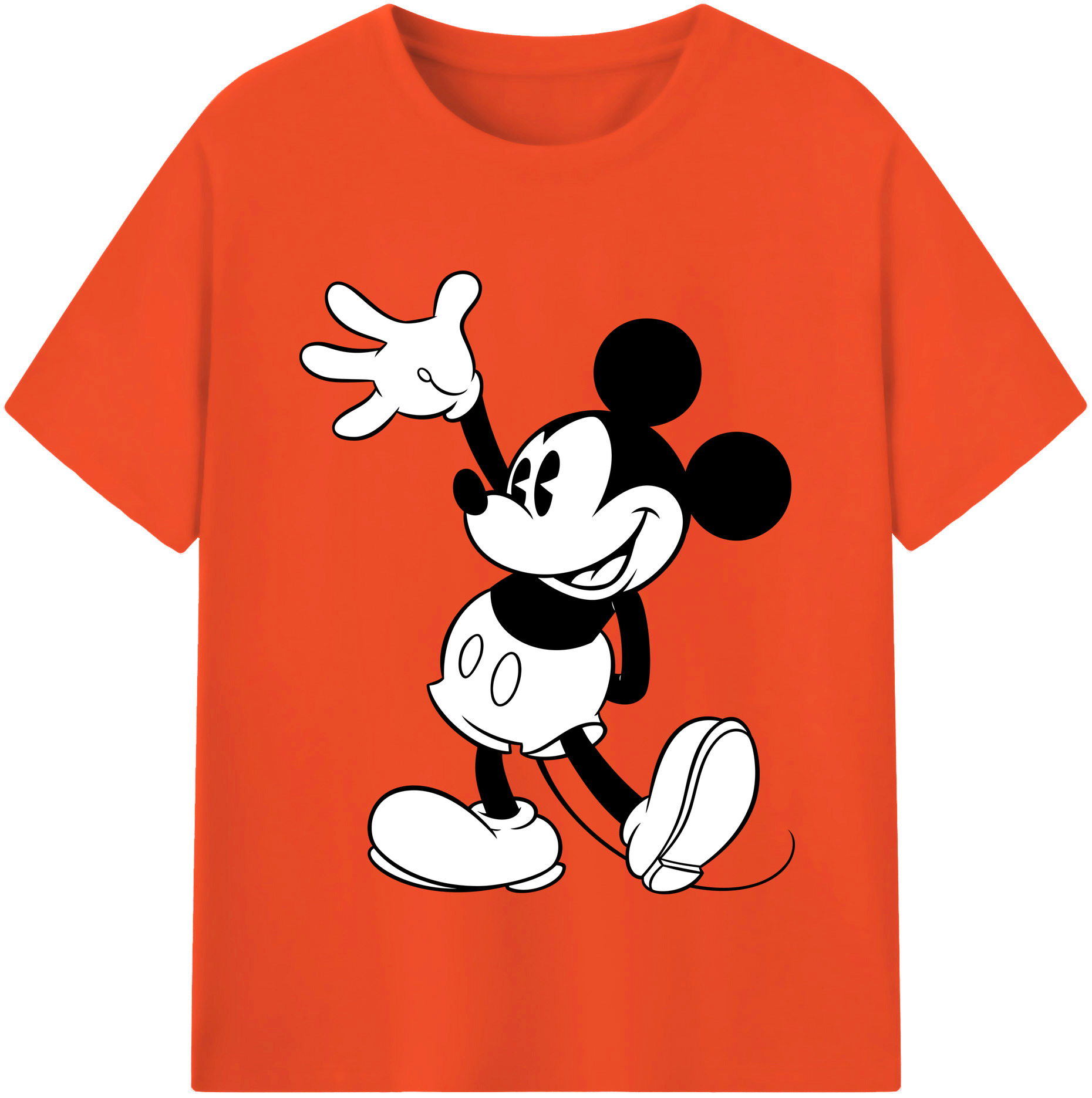 （画像用） ミッキーマウス Mickey Mouse 綿100％半袖Tシャツ（フロントプリント）