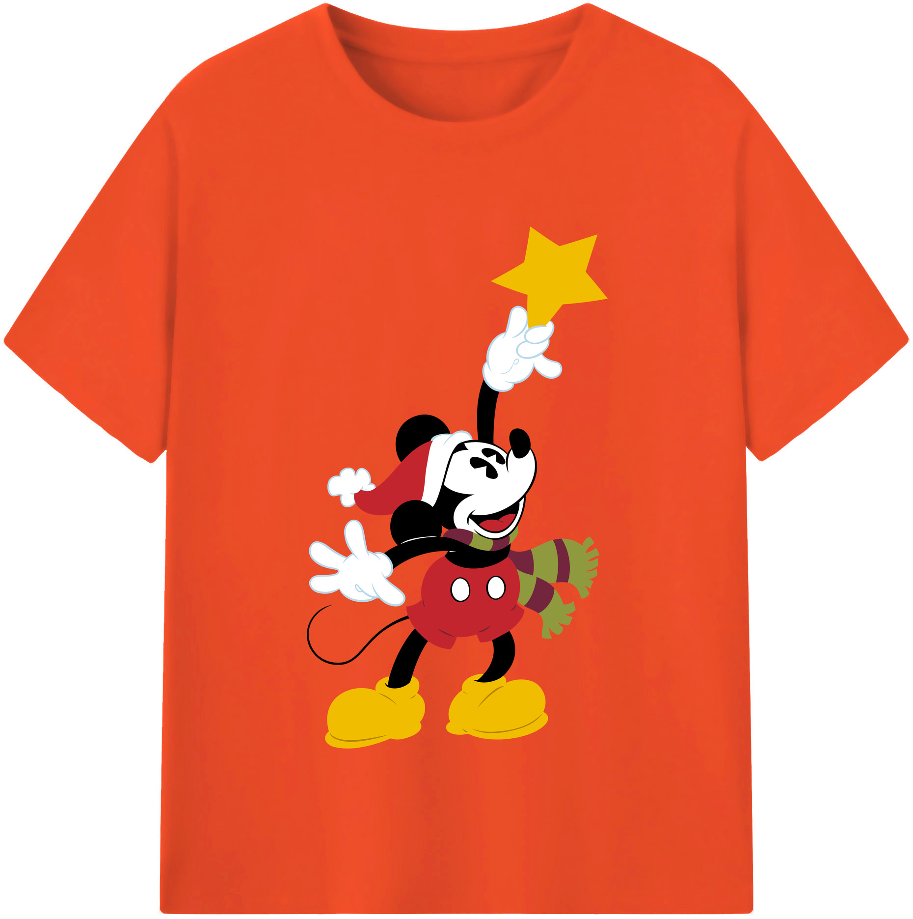 （画像用） ミッキーマウス Mickey Mouse 綿100％半袖Tシャツ（フロントプリント）