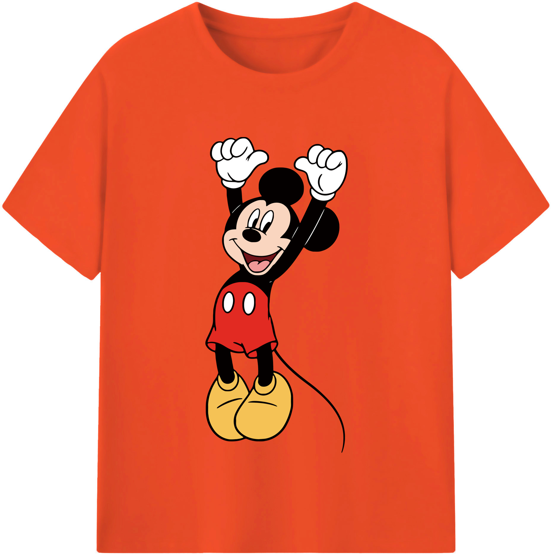 （画像用） ミッキーマウス Mickey Mouse 綿100％半袖Tシャツ（フロントプリント）