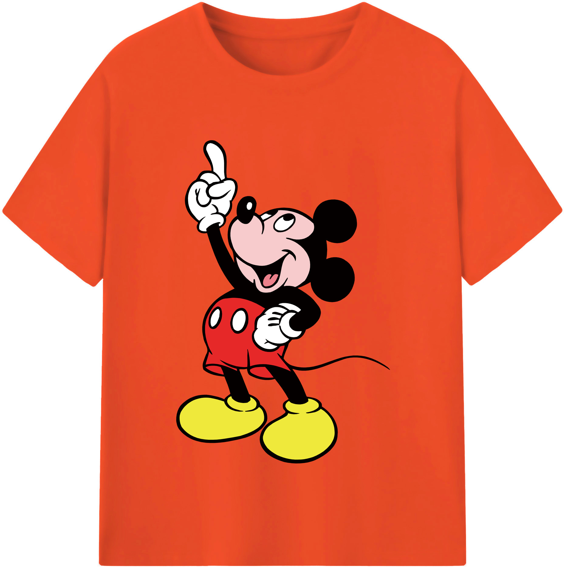 （画像用） ミッキーマウス Mickey Mouse 綿100％半袖Tシャツ（フロントプリント）