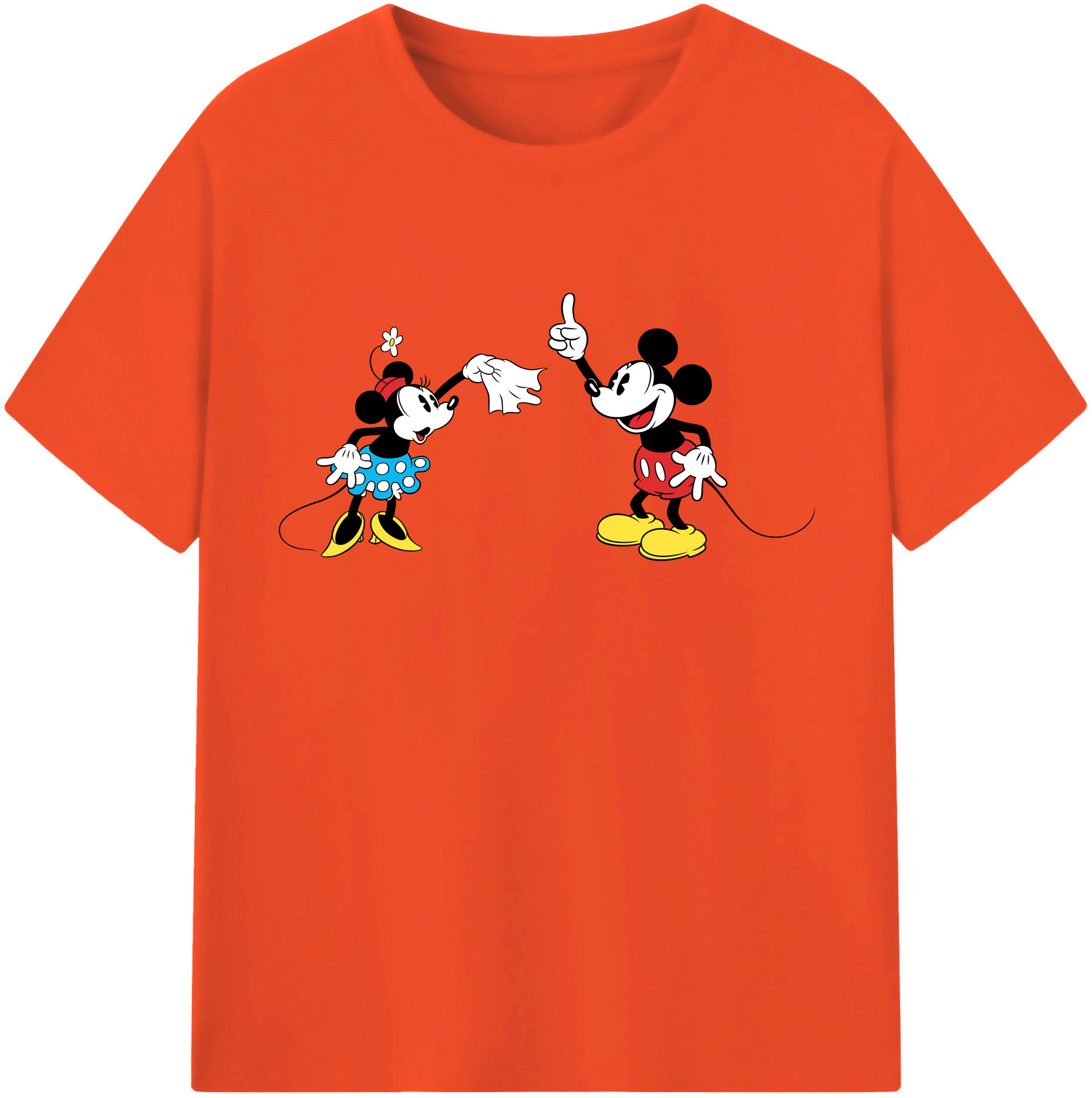 （画像用） ミッキーマウス Mickey Mouse 綿100％半袖Tシャツ（フロントプリント）