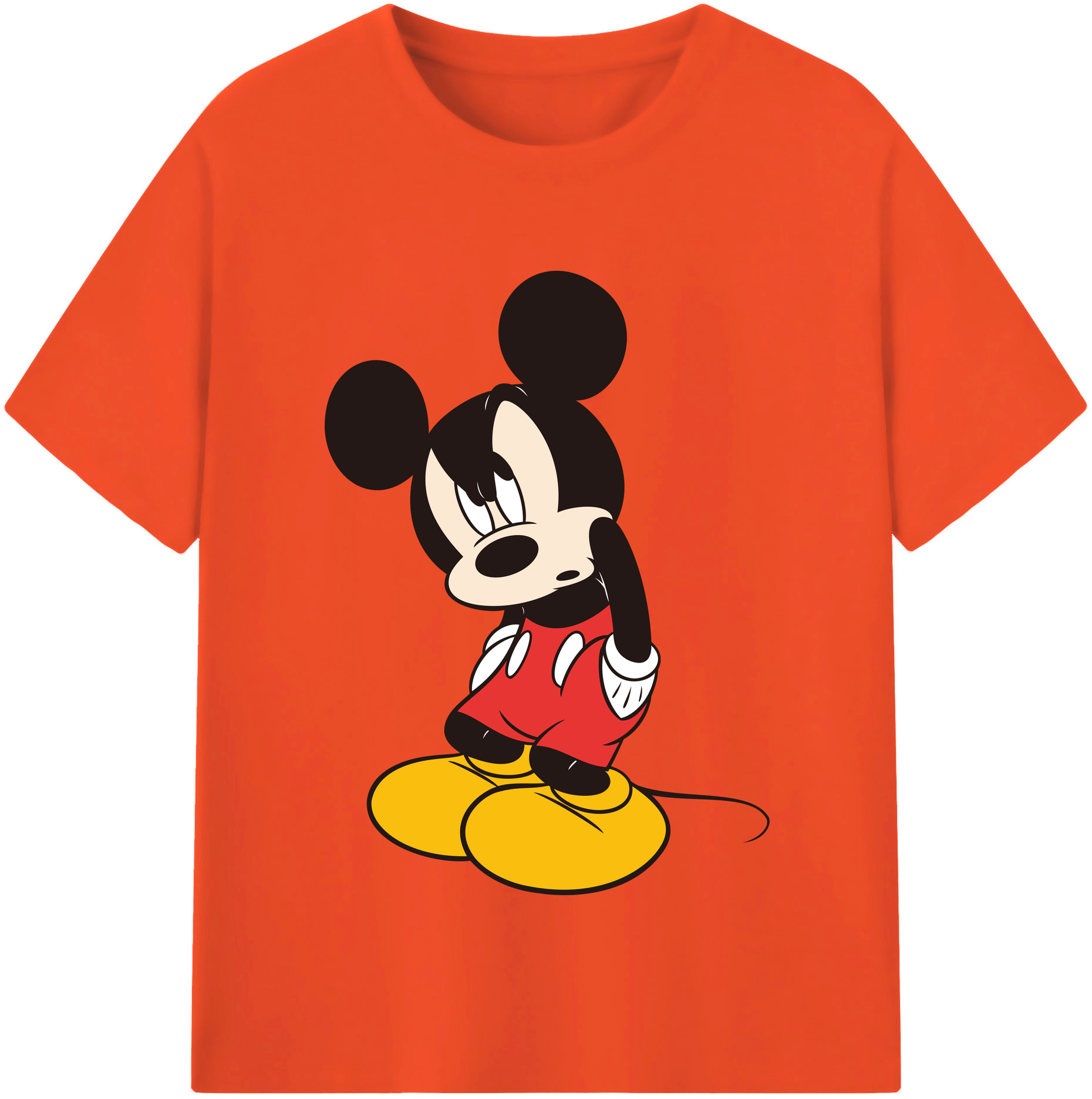 （画像用） ミッキーマウス Mickey Mouse 綿100％半袖Tシャツ（フロントプリント）