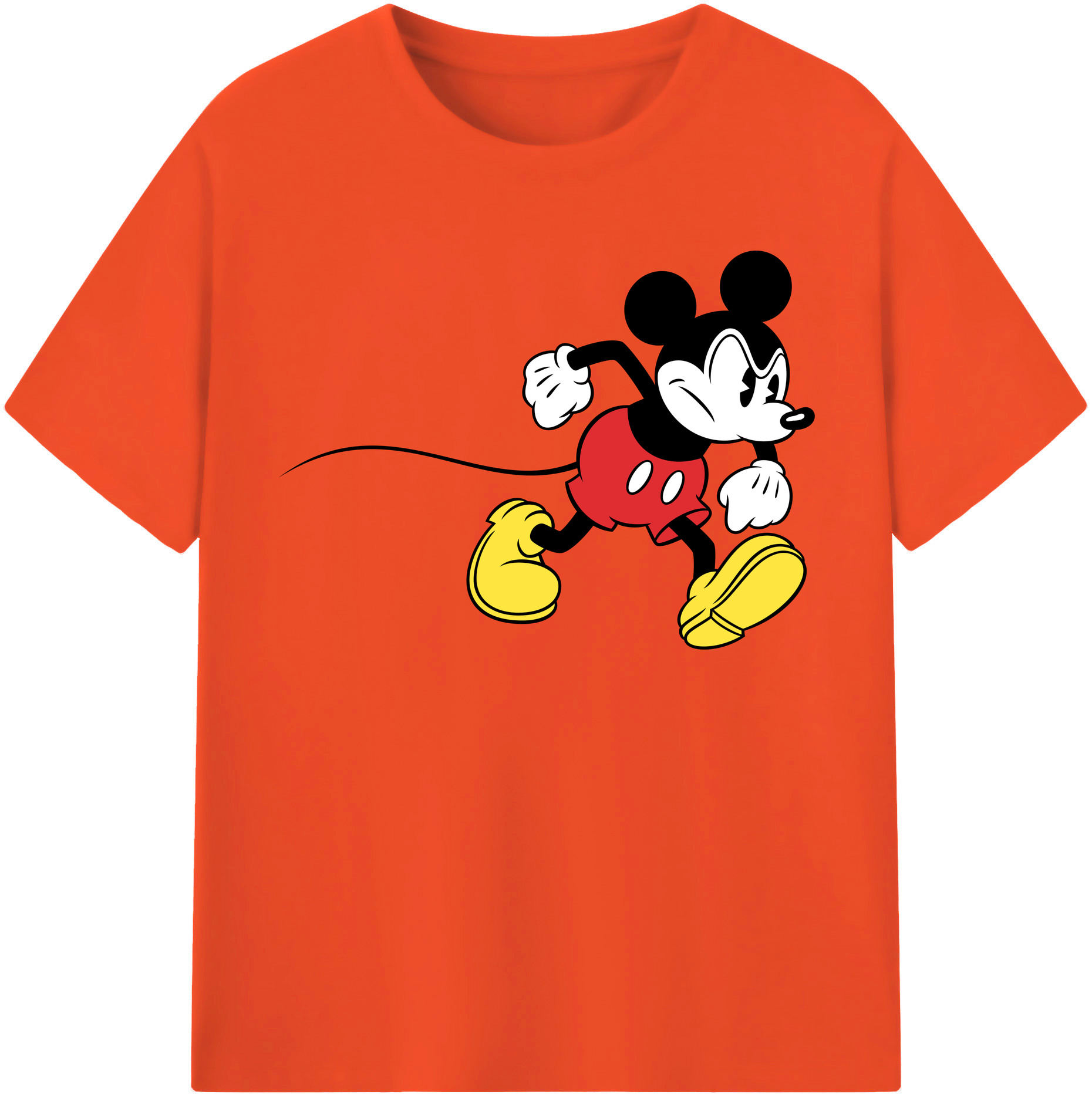 （画像用） ミッキーマウス Mickey Mouse 綿100％半袖Tシャツ（フロントプリント）
