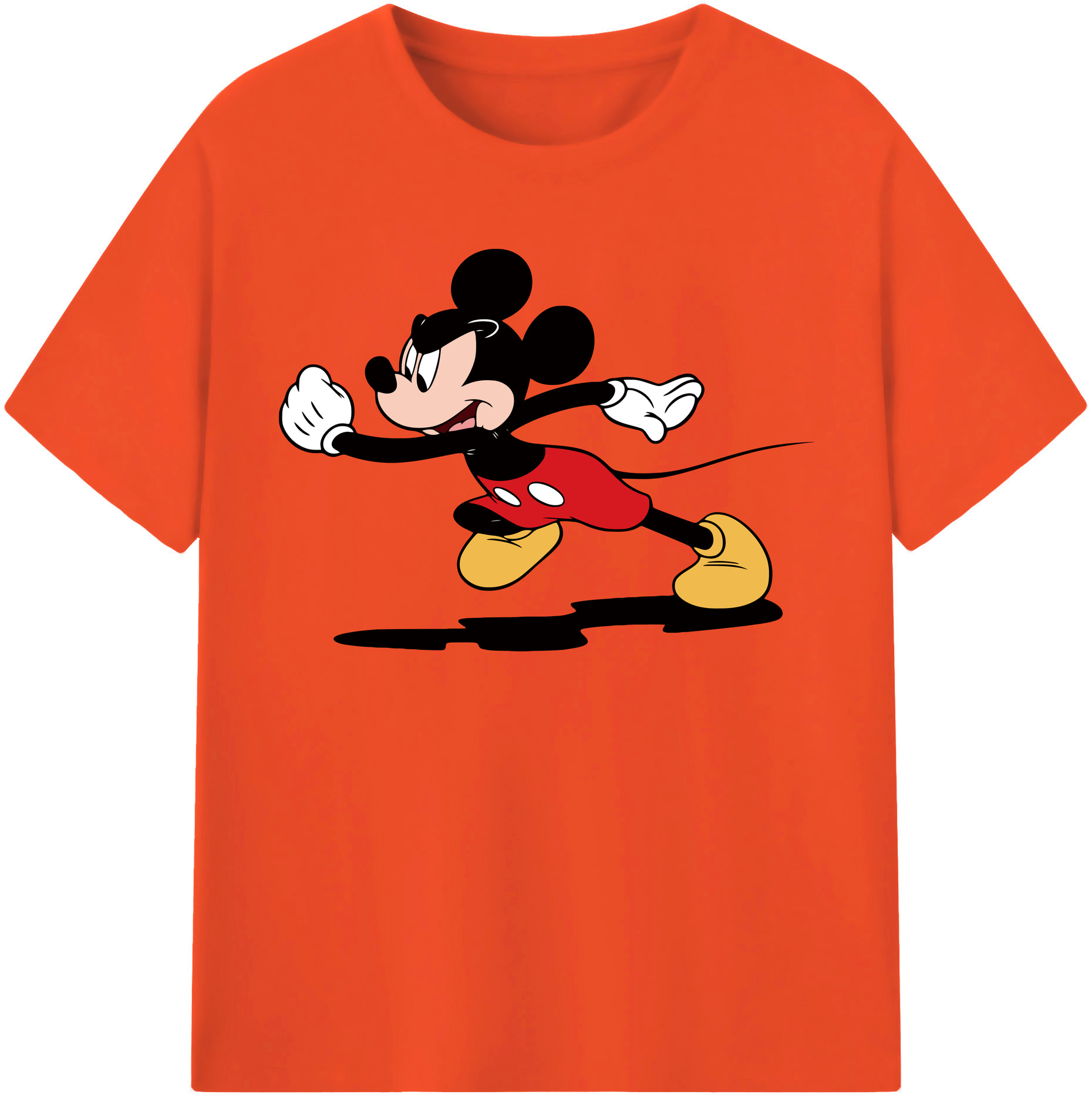（画像用） ミッキーマウス Mickey Mouse 綿100％半袖Tシャツ（フロントプリント）