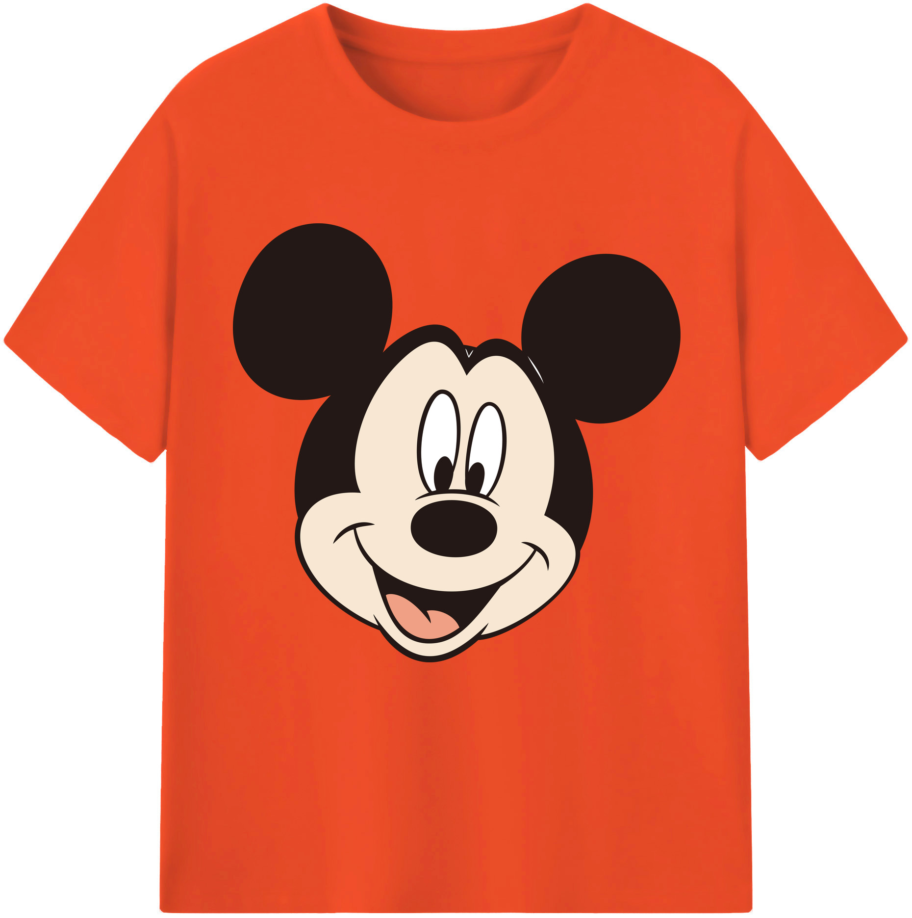 （画像用） ミッキーマウス Mickey Mouse 綿100％半袖Tシャツ（フロントプリント）